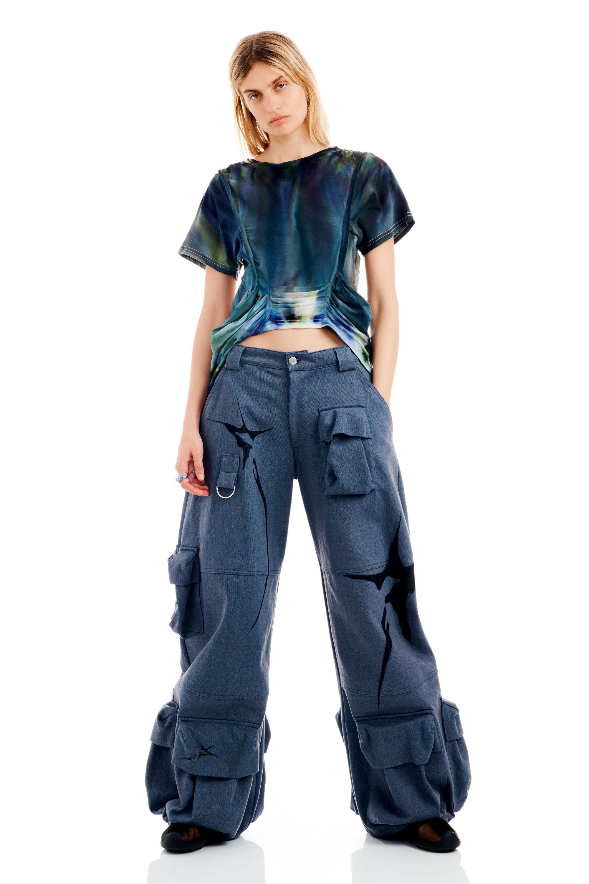 Collina Strada CHARCOAL DENIM GARDEN CARGO PANT