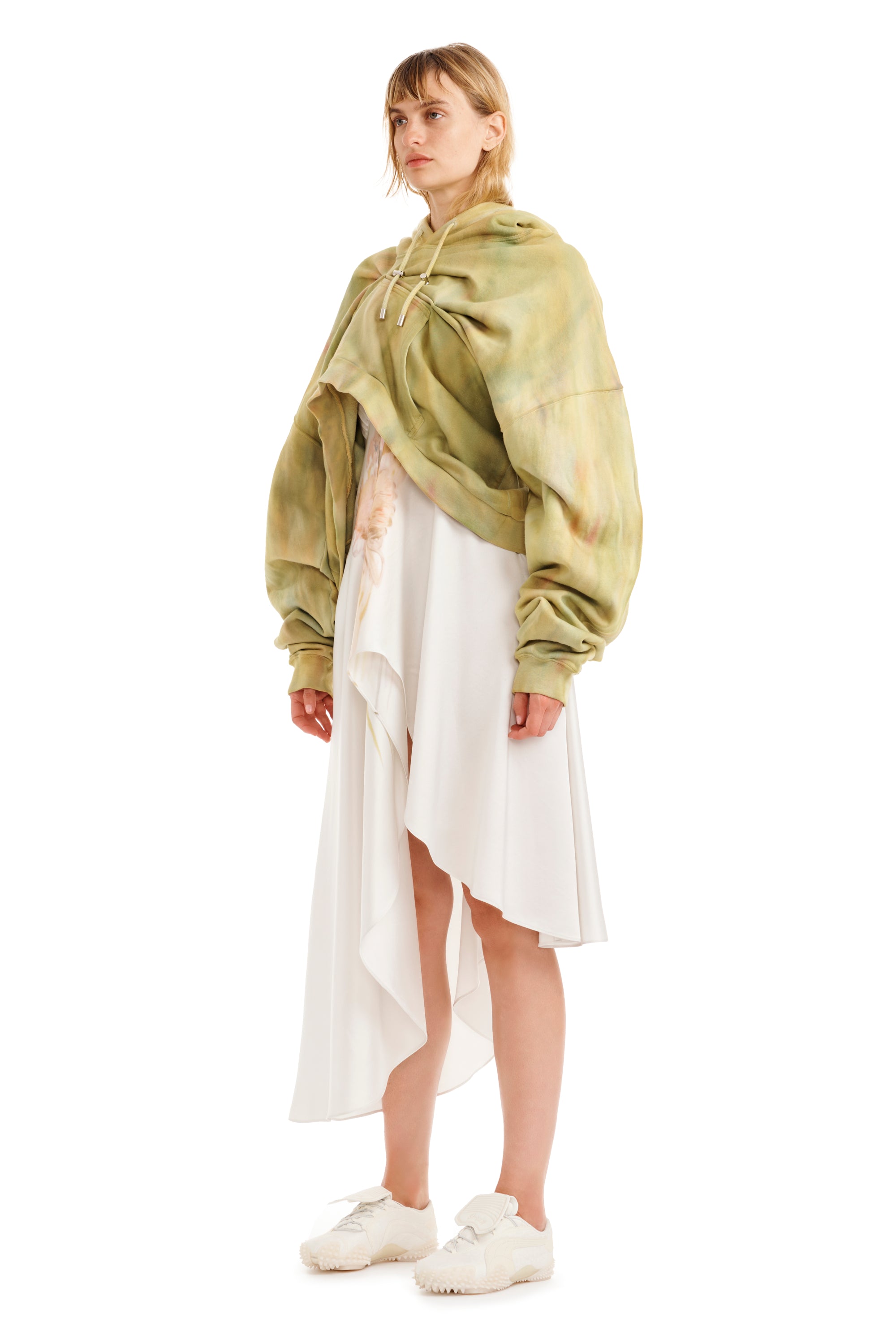 SEA MOSS DRAPED HOODIE