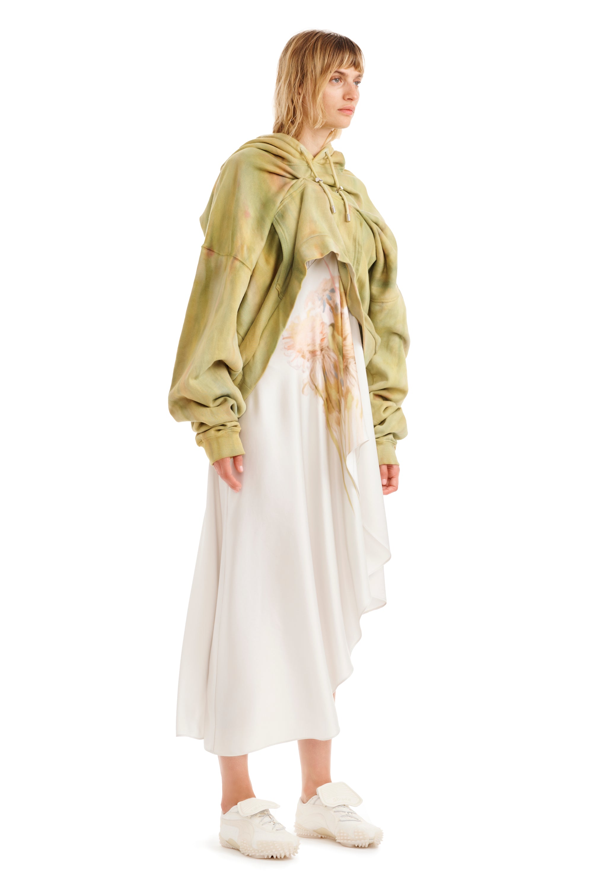 SEA MOSS DRAPED HOODIE