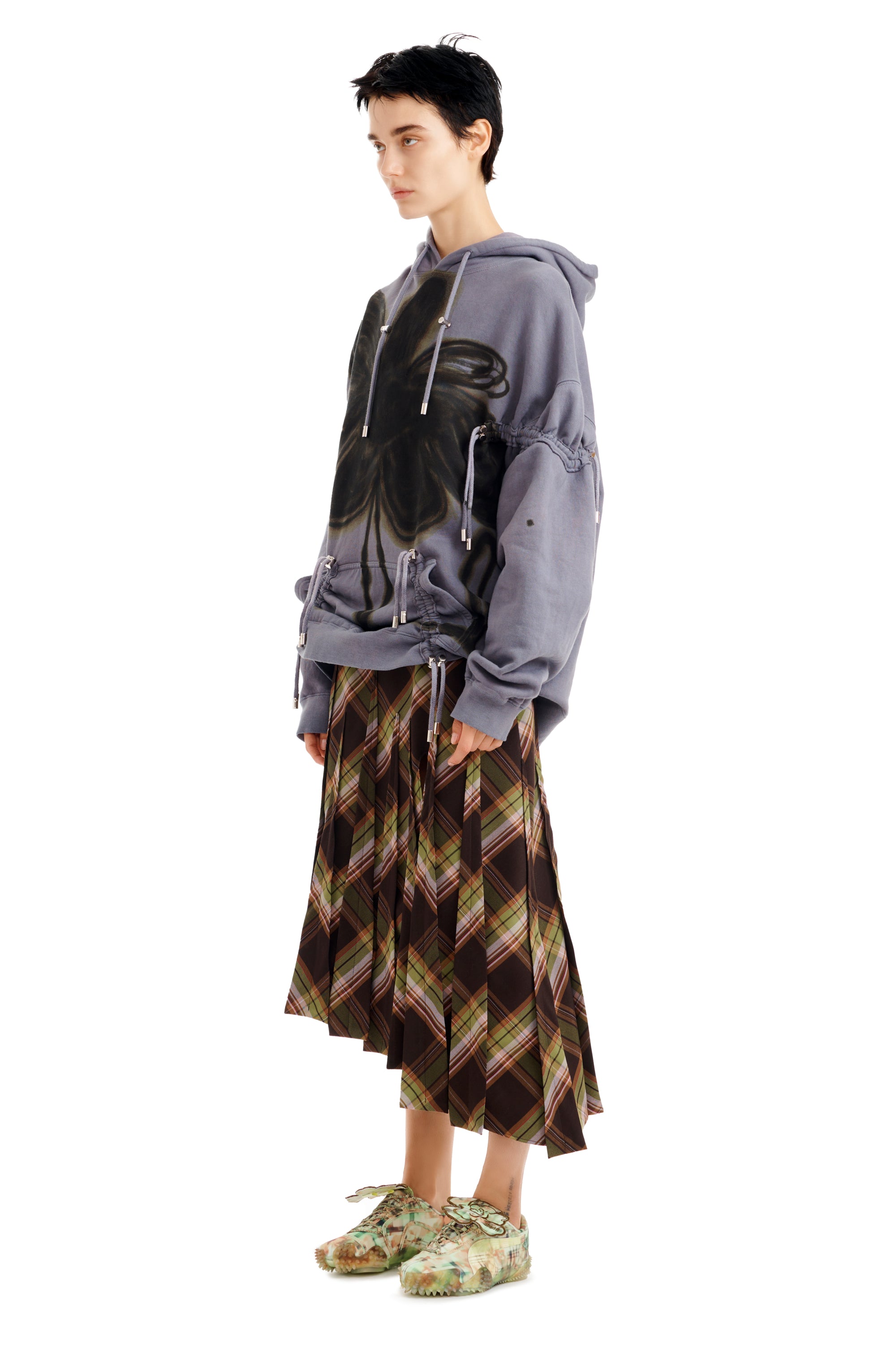 MIDNIGHT FLOWER POT RHINESTONE BURST HOODIE