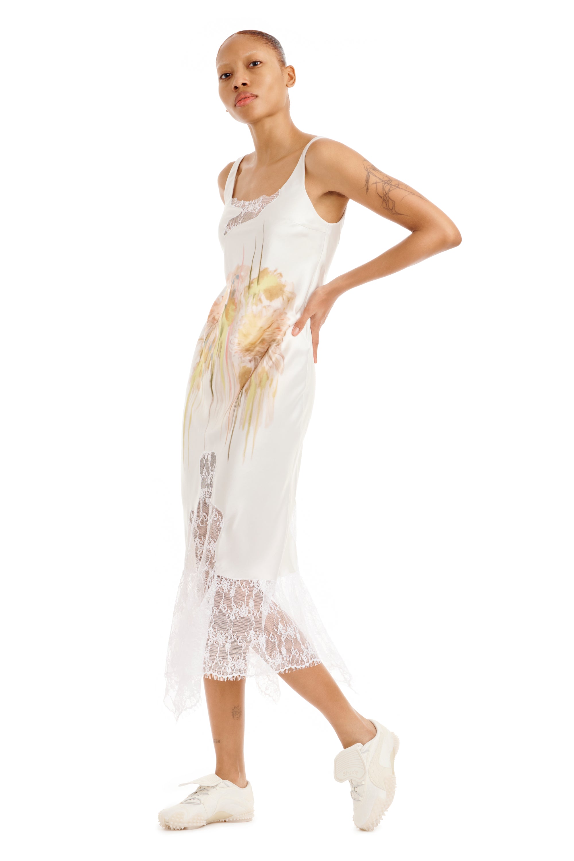 FLOWER DRIP ANEMONE DRESS