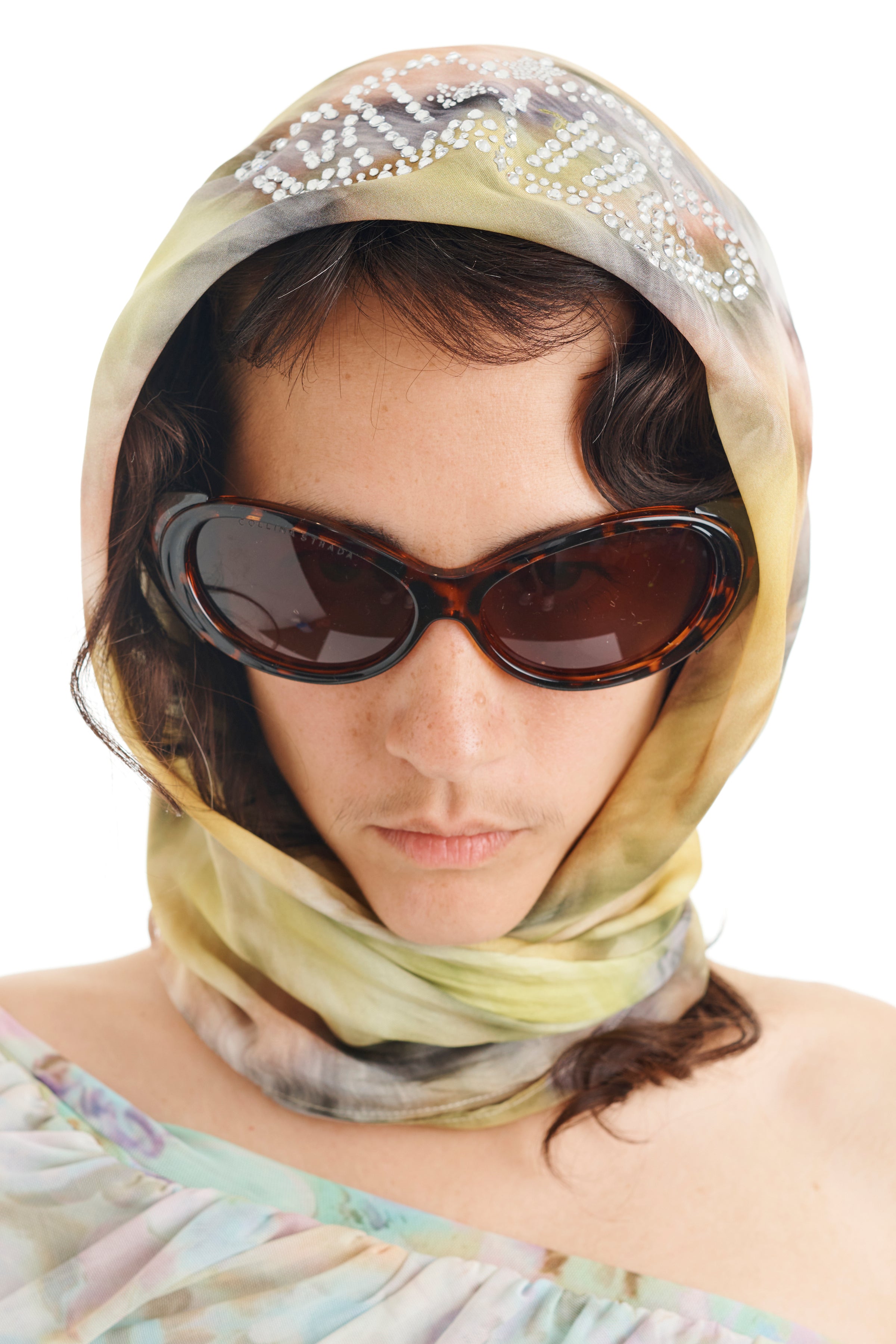 OCEAN FLOWERS PRINCESS FOULARD SCARF