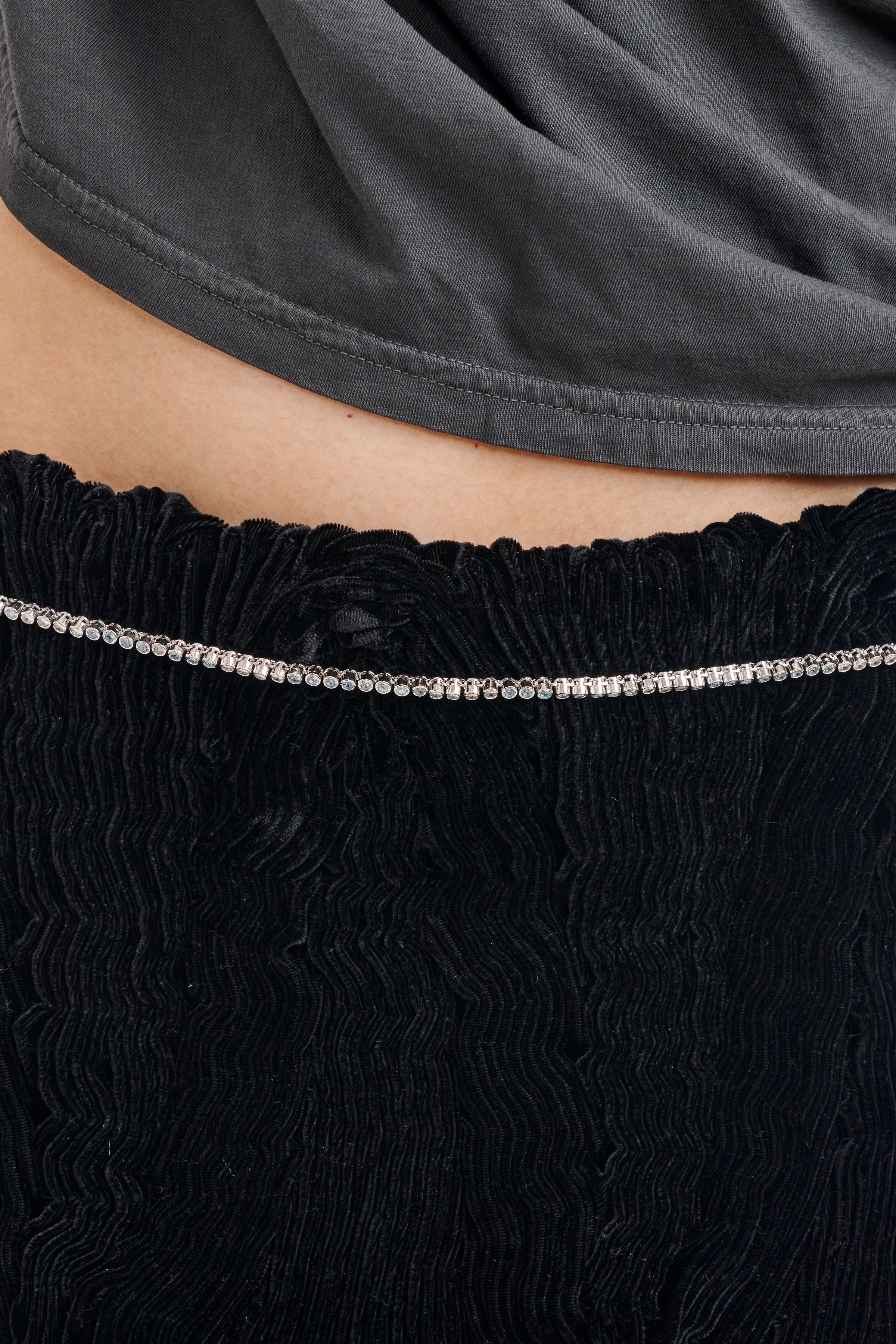 CRYSTAL CLEAR TENNIS BELLYCHAIN