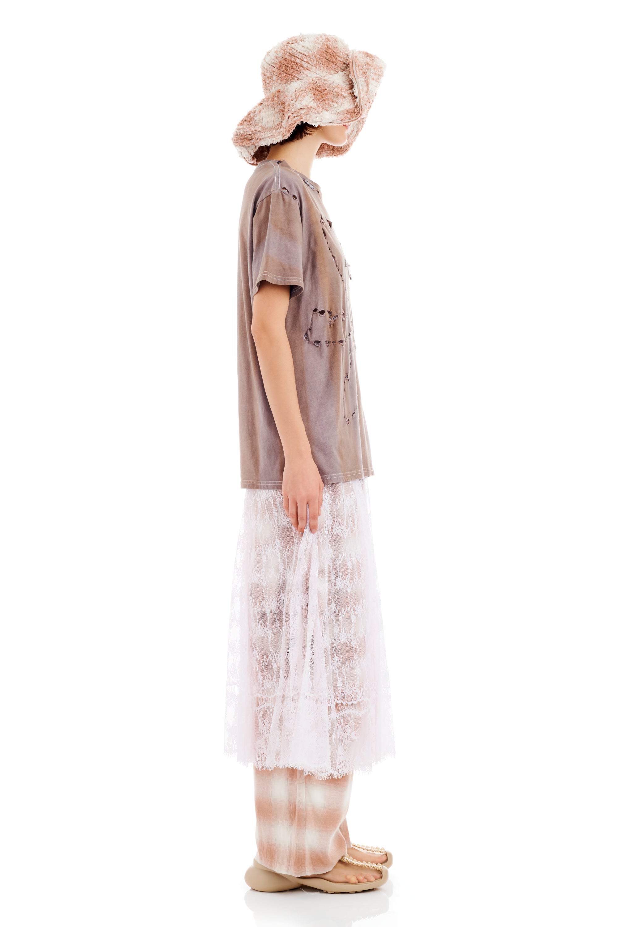 EARTH STRIPE REMNANT FLOWER TEE