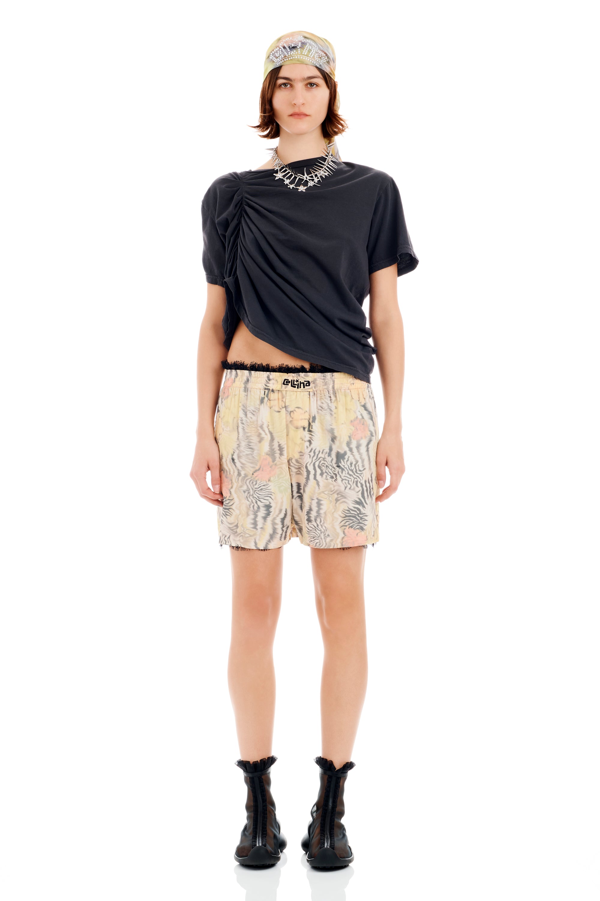 WASHED ZEBRA FLORAL ODEON BOXER