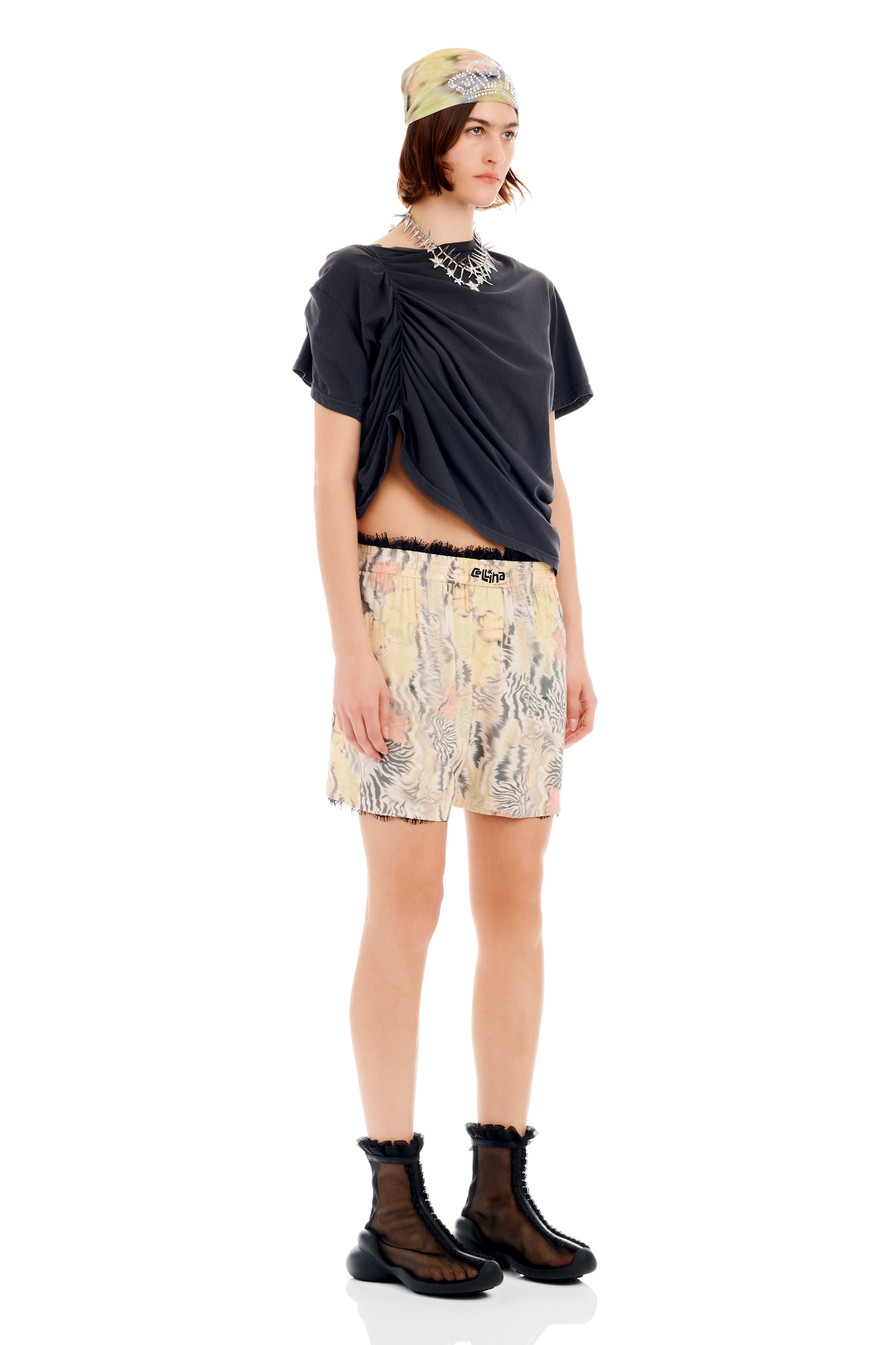 WASHED ZEBRA FLORAL ODEON BOXER