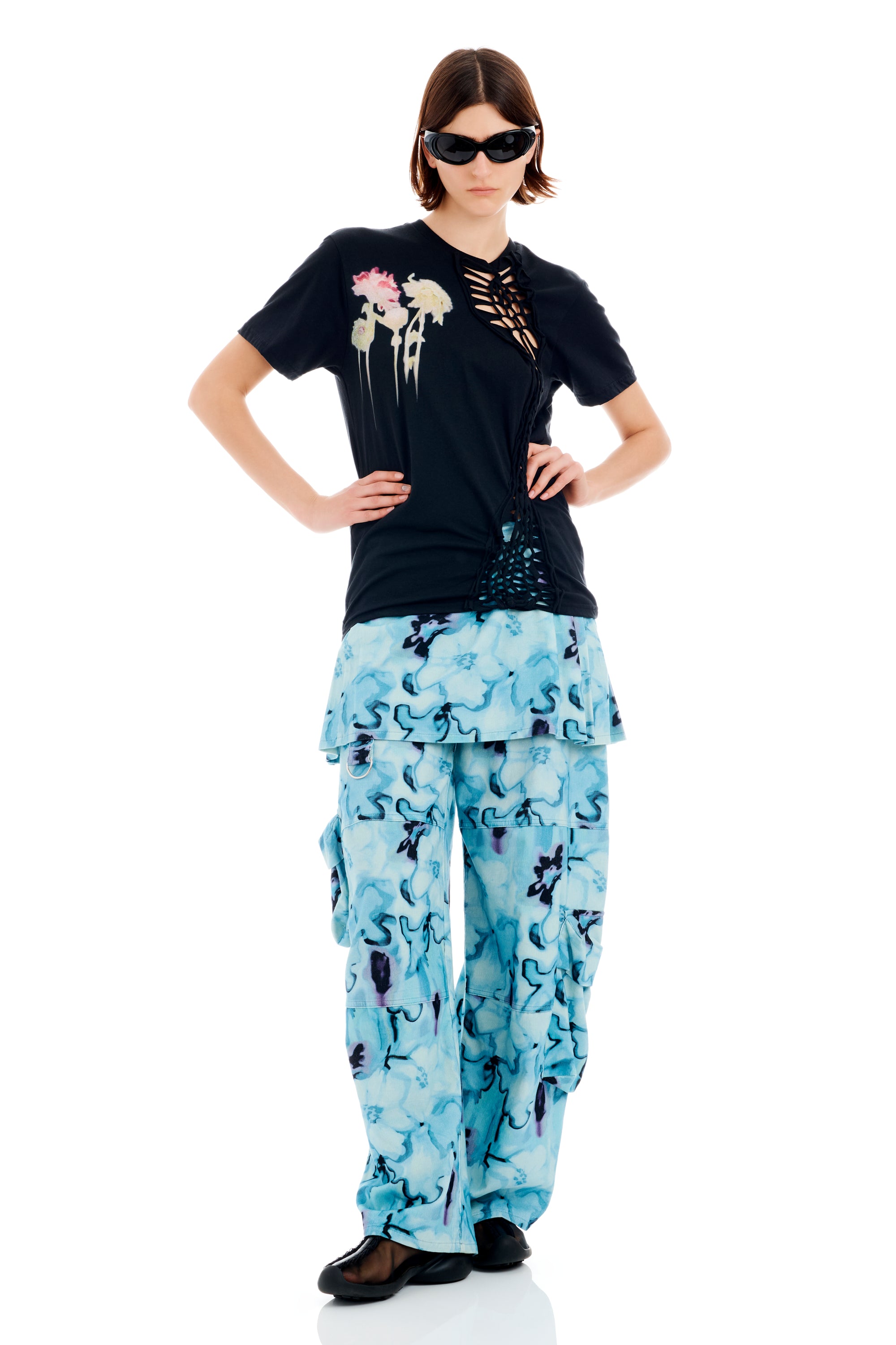 BLACK FLOWER DRIP TOSH TEE