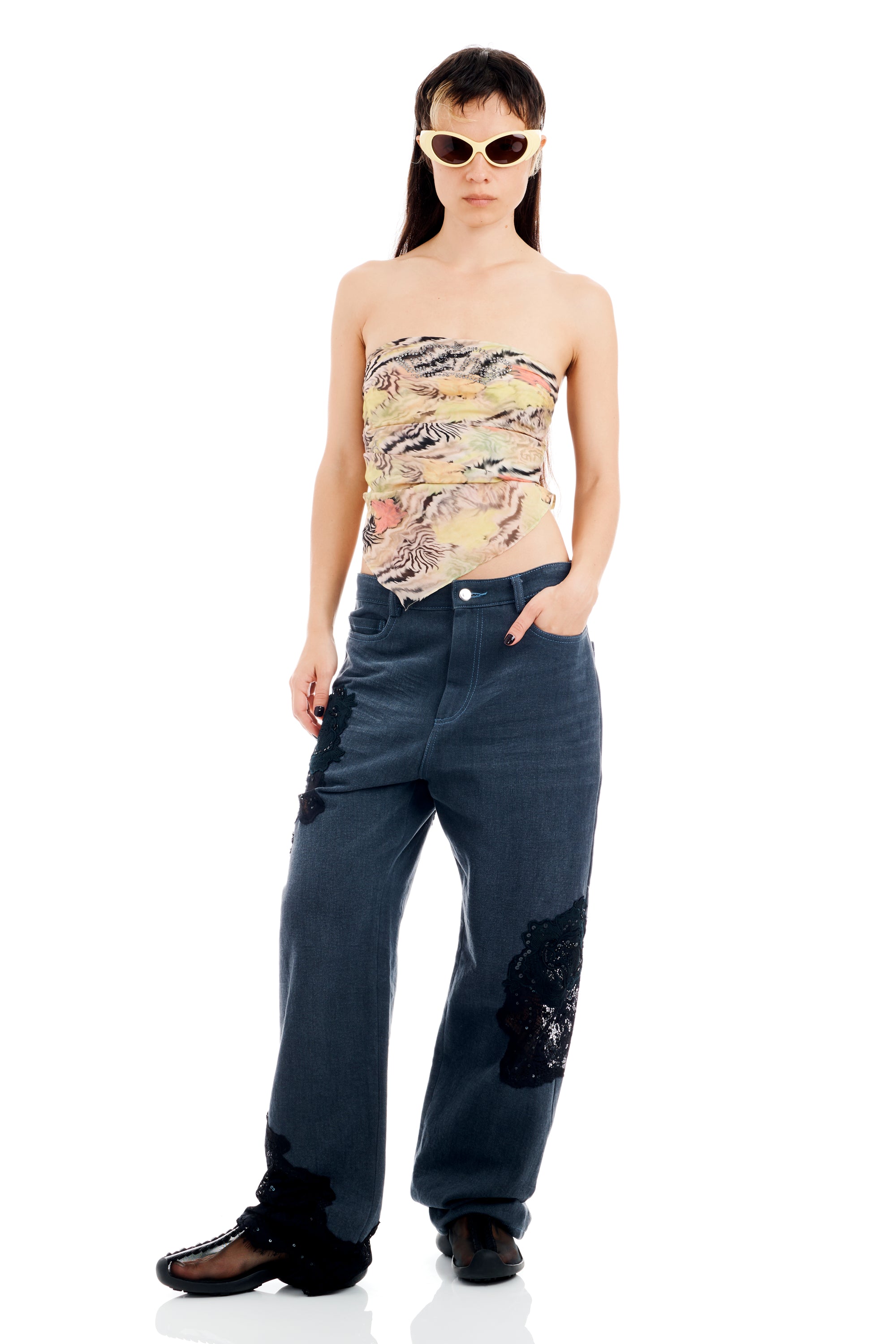 ZEBRA FLORAL PRINCESS FOULARD SCARF