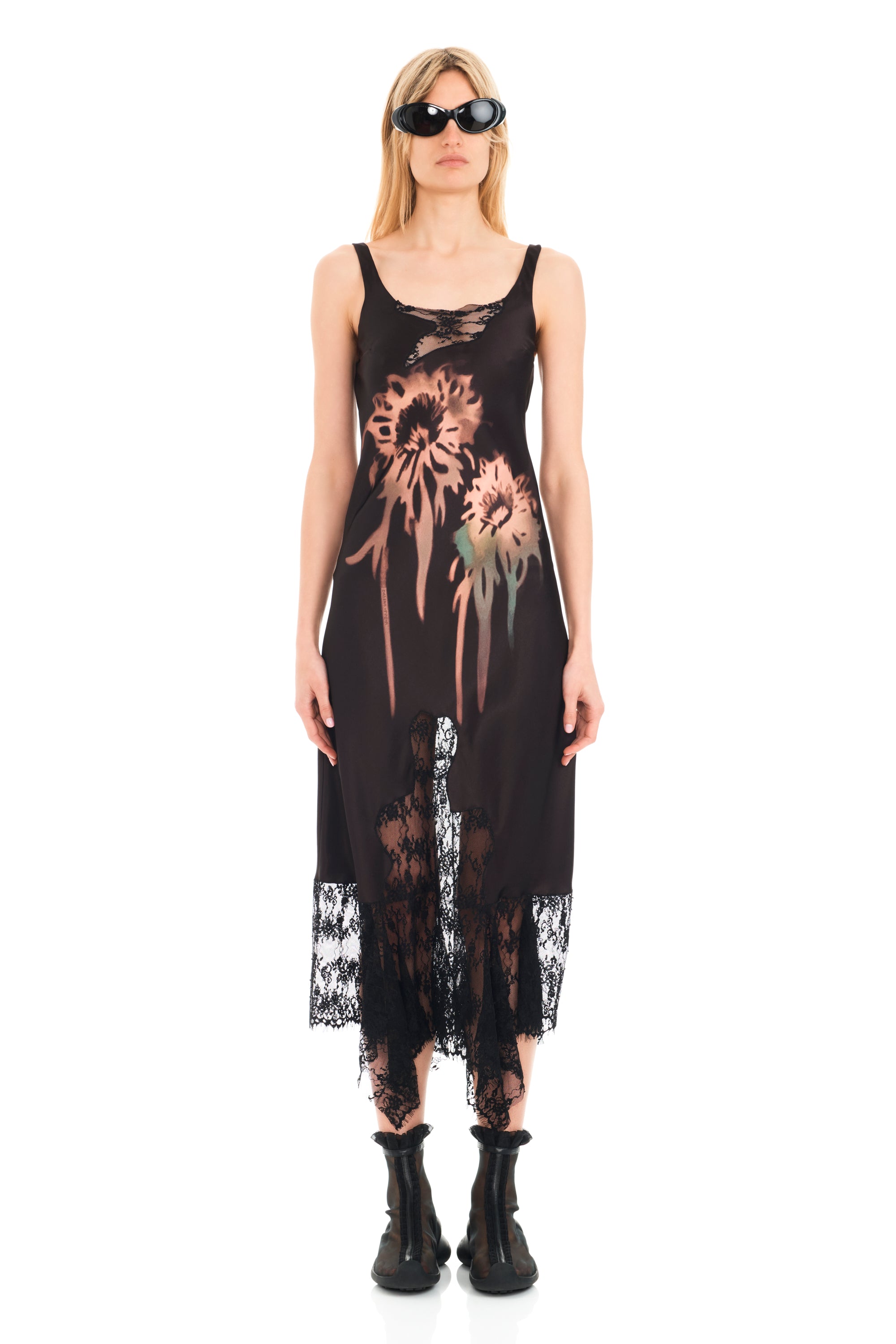 EARTH FADED FLOWER ANEMONE DRESS