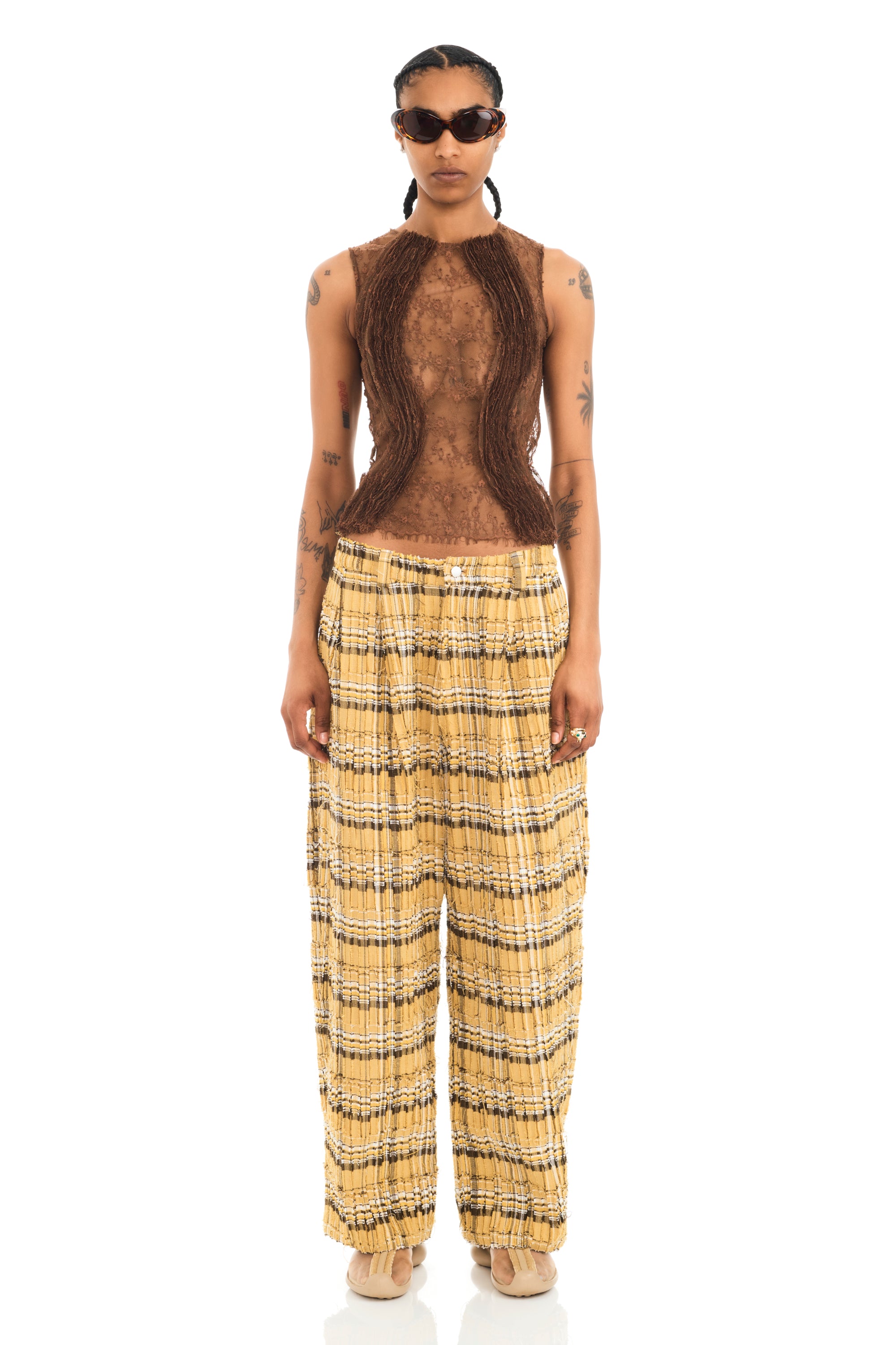 BROWN WAVY DANDELION TANK