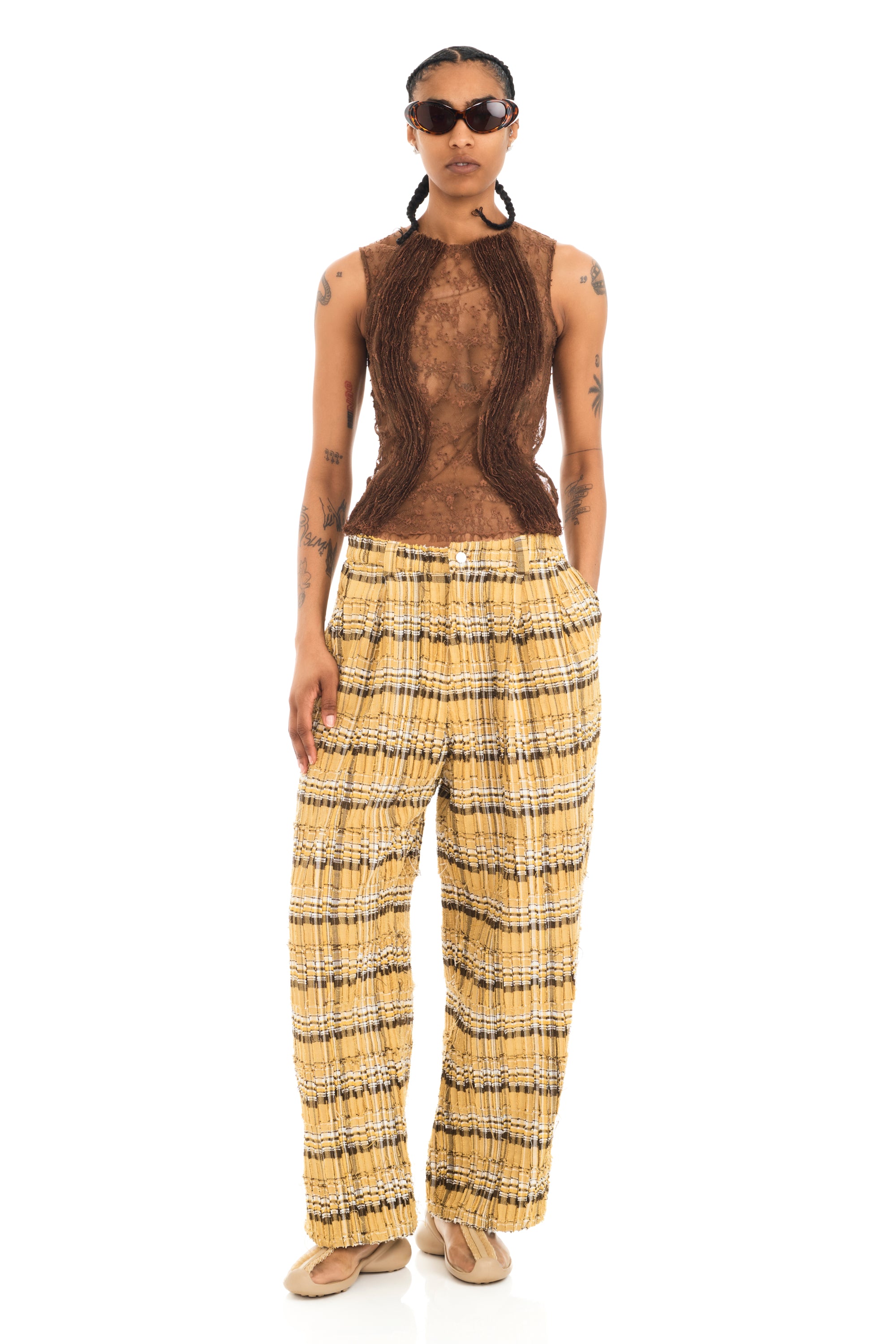 BROWN WAVY DANDELION TANK