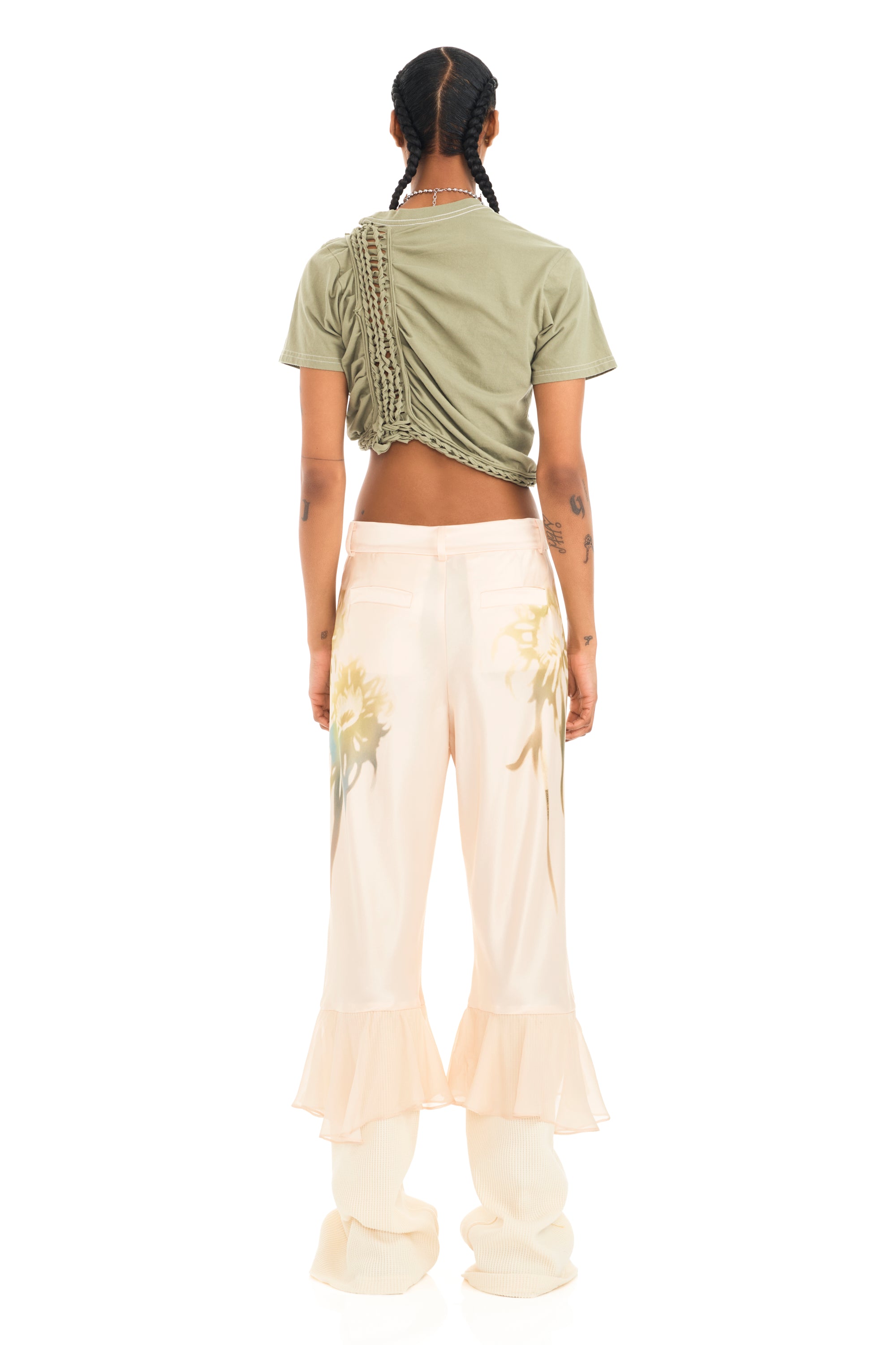 BUTTER FADED FLOWER GERANIUM TROUSER