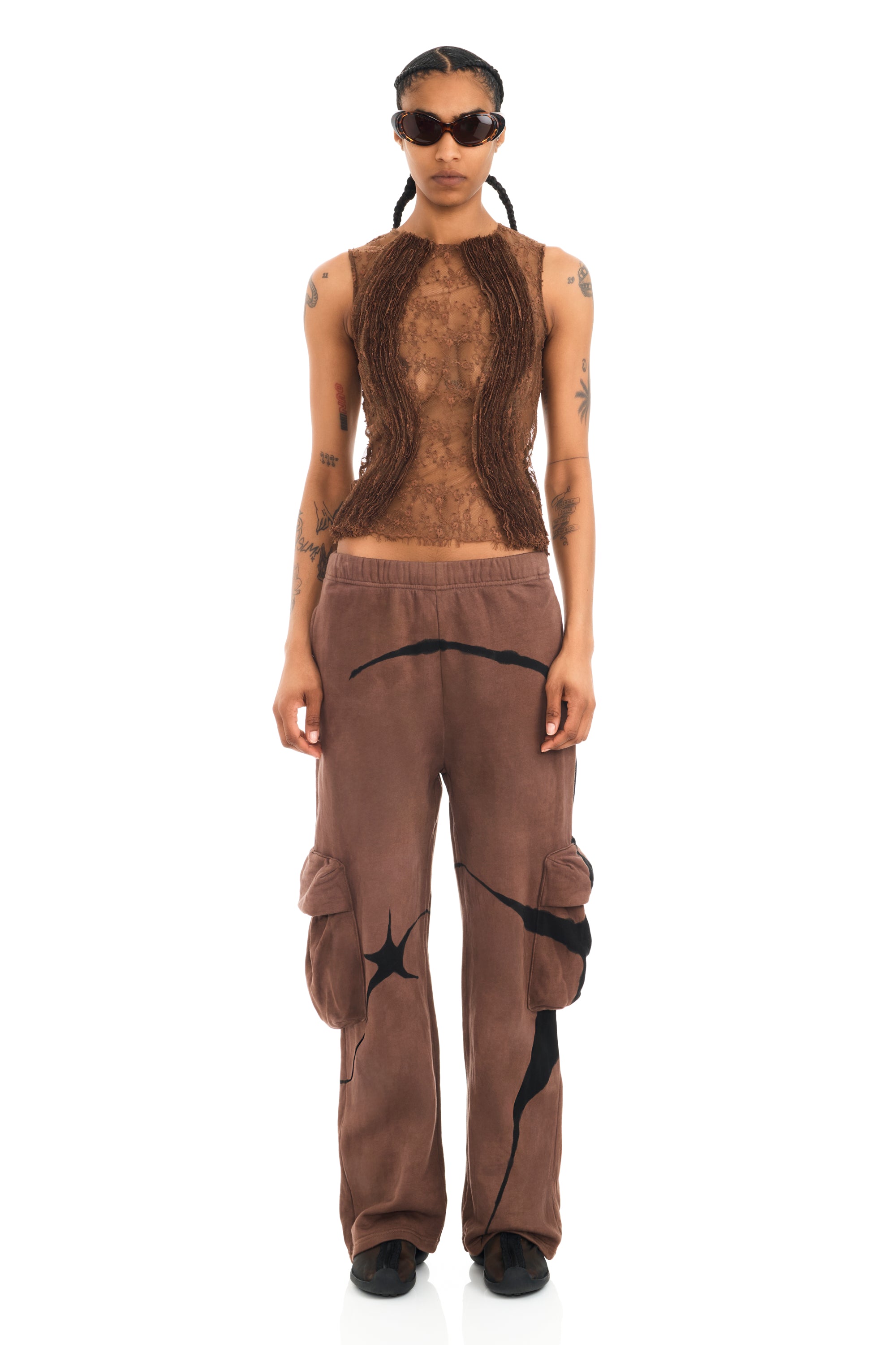 パンツ [COLLINA STRADA] CARGO SWEATPANT BLACK HEART BLACK VELVET LAWN CARGO PANT | COLLINA STRADA – Collina Strada