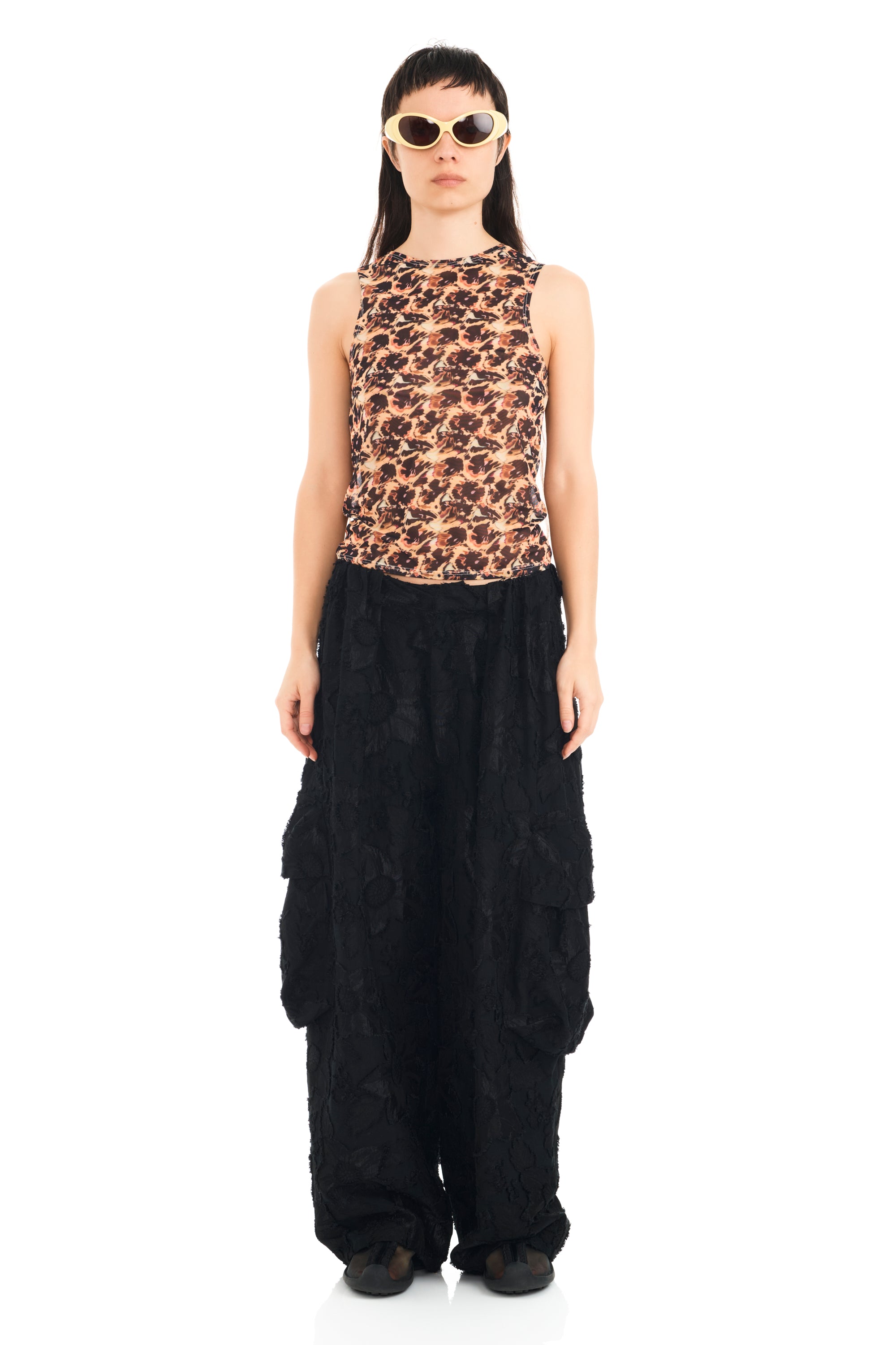 LEOPARD PEONY DACHI CARDIO TANK