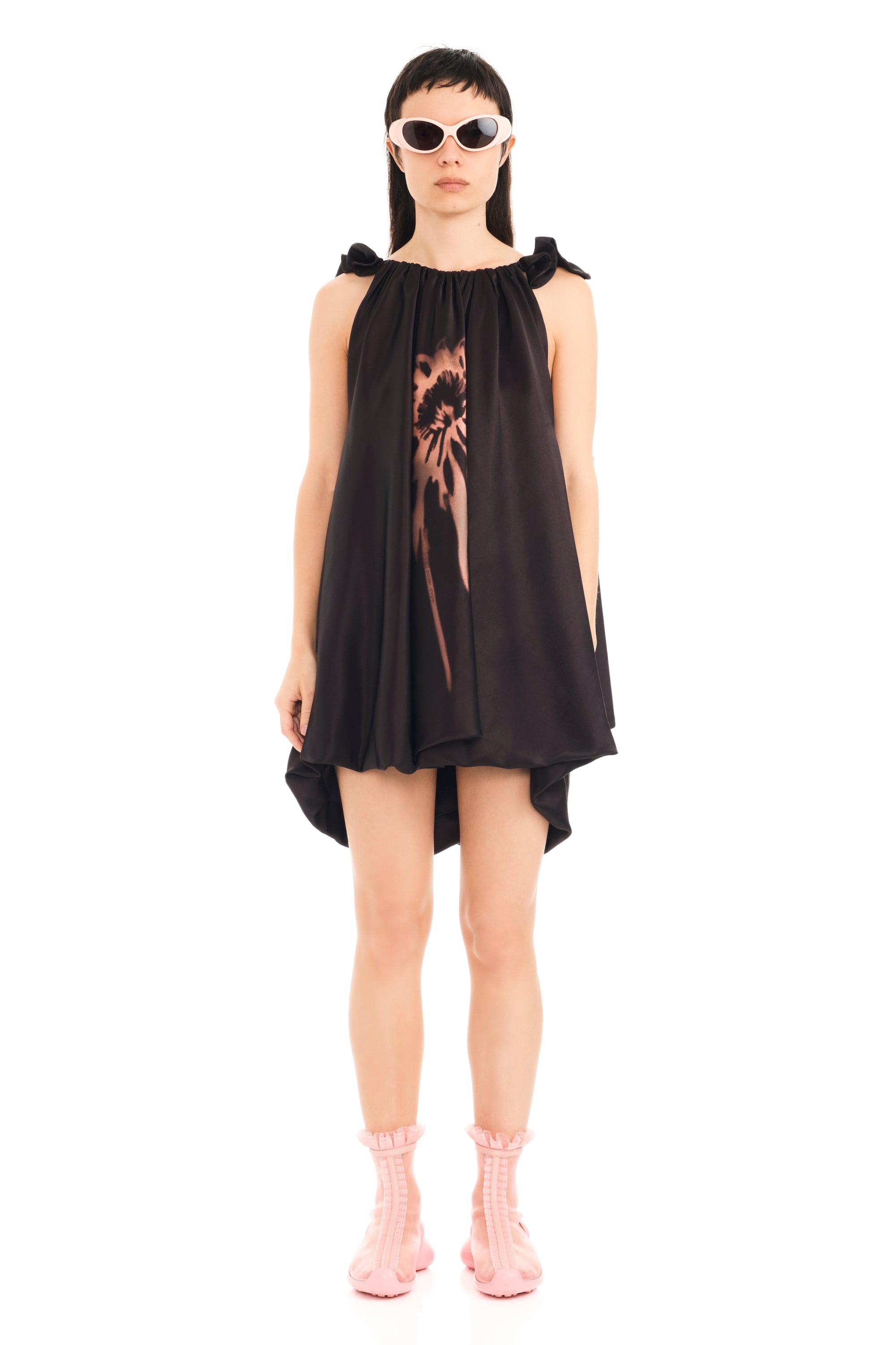 EARTH FADED FLOWER PILLOW DRESS