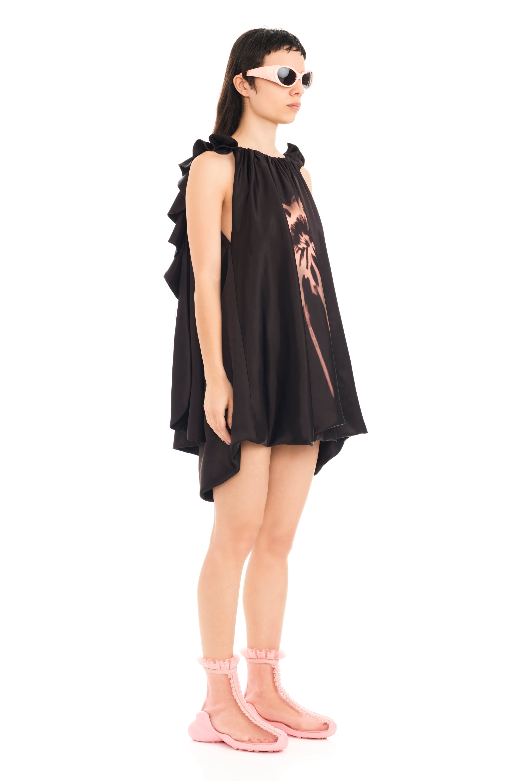 EARTH FADED FLOWER PILLOW DRESS