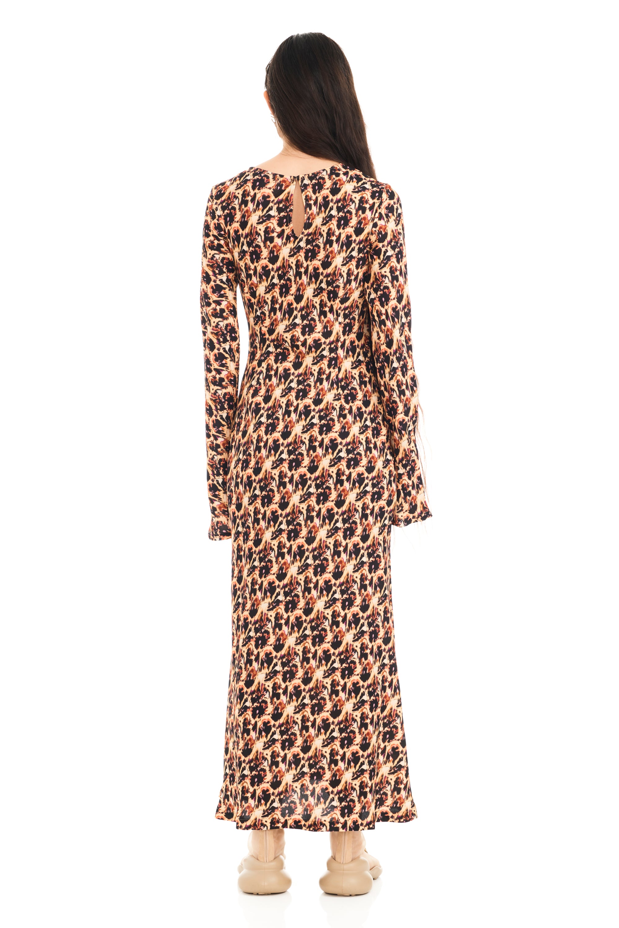 LEOPARD PEONY YURI DRESS