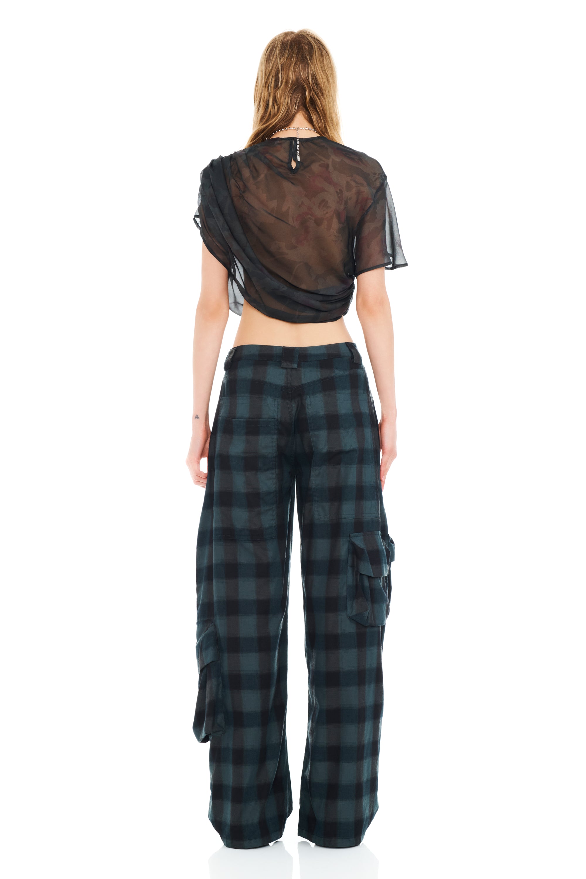 SEA PINE PLAID LAWN CARGO PANT