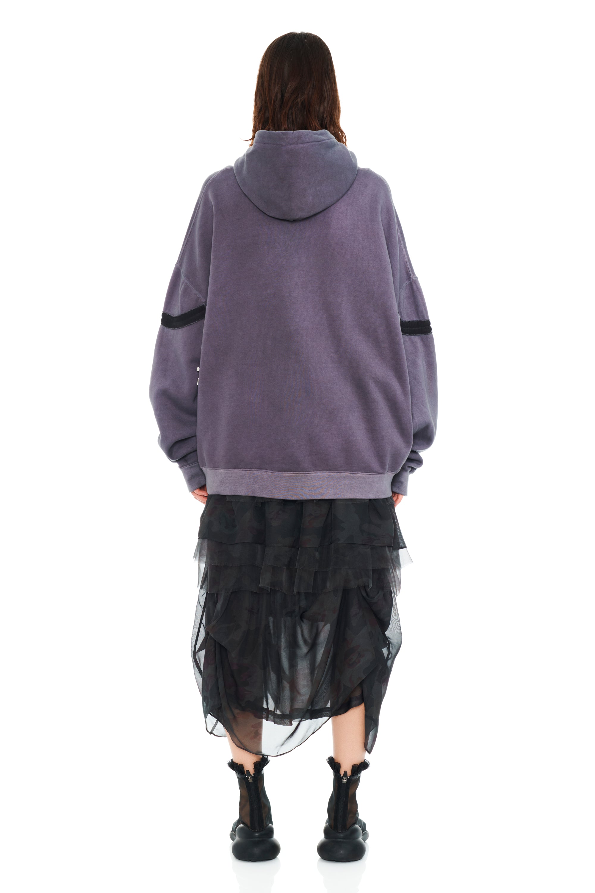 CHARCOAL FLAMES STAR HOODIE