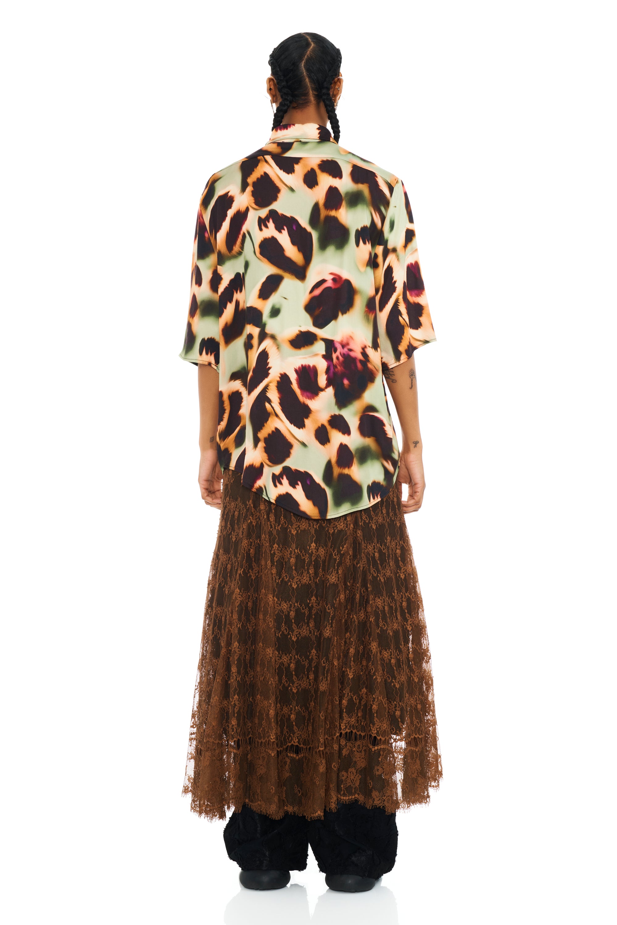 DRIPPY LEOPARD SUNNY BUTTON UP