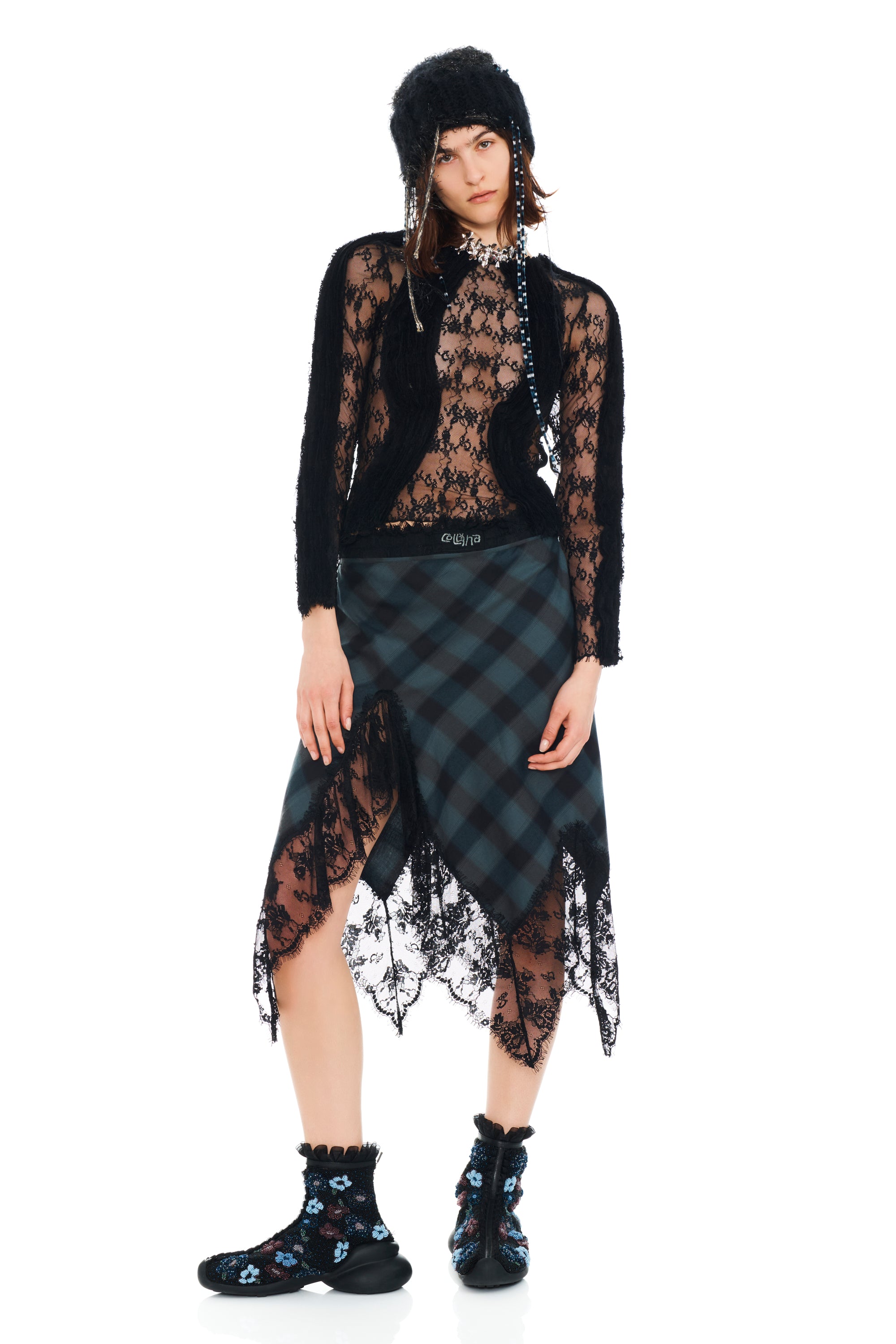 DISCO PLAID WINTER HAT