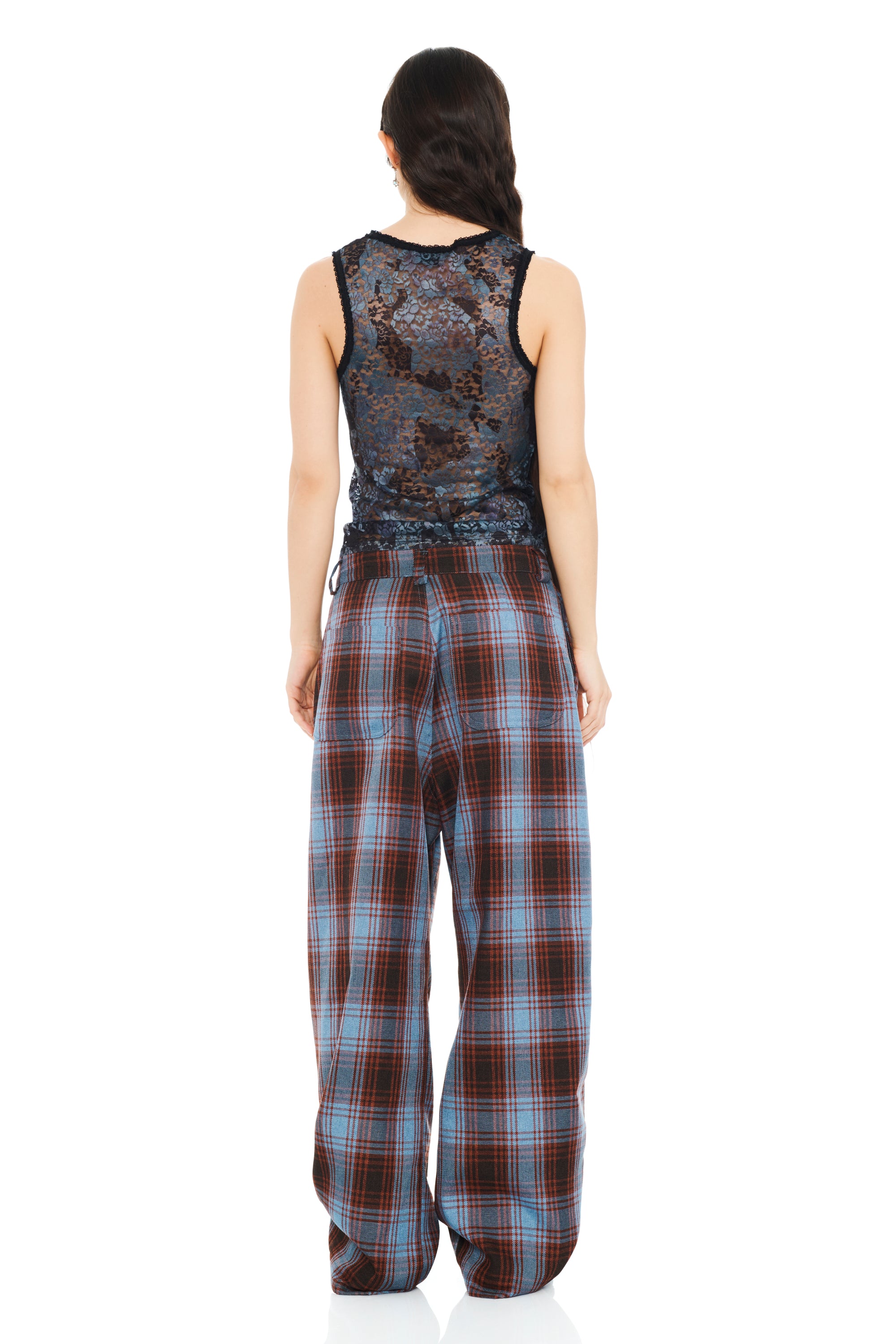 CRANBERRY SKY PLAID CATCHFLY PANT