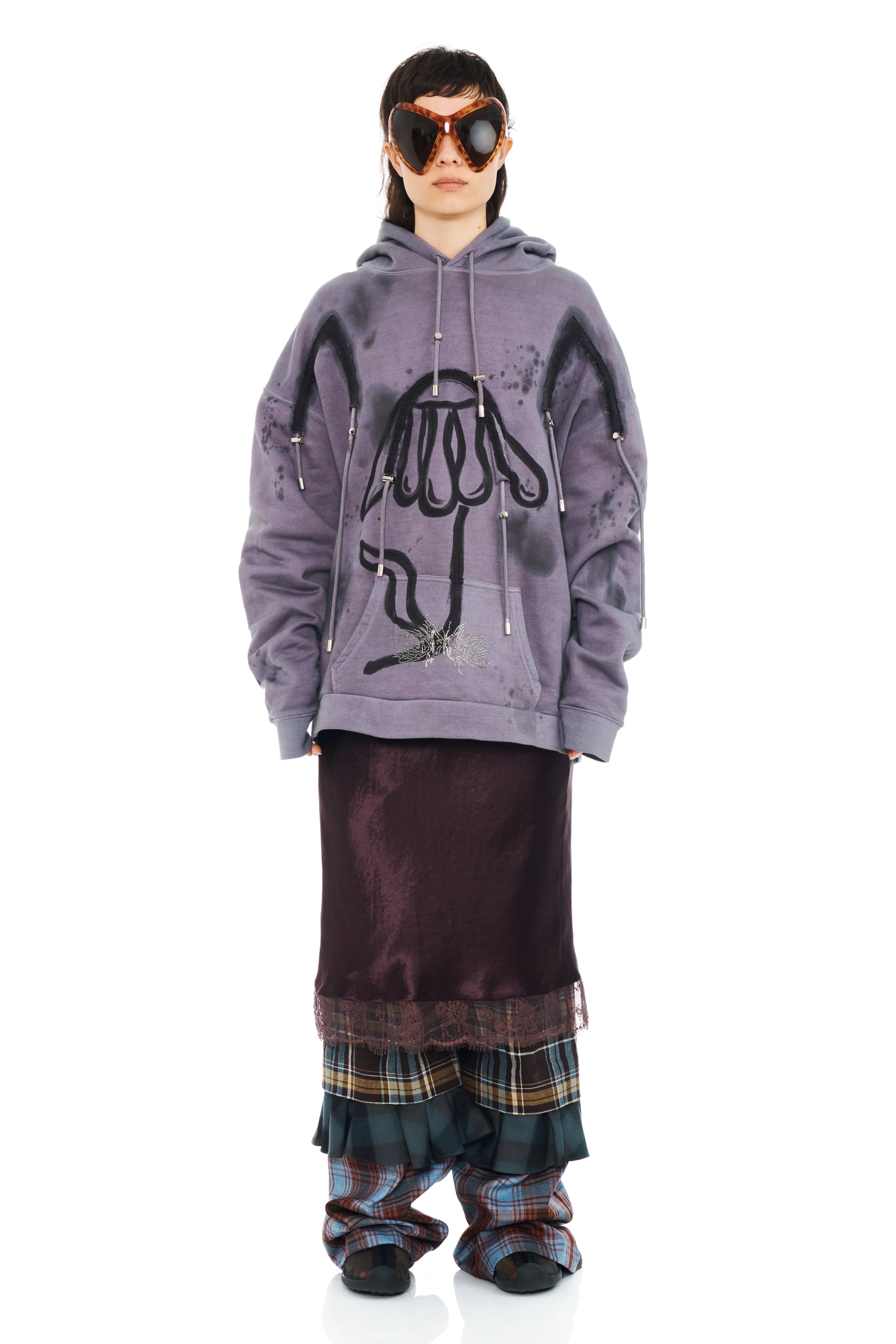 CHARCOAL DAISY ARC HOODIE