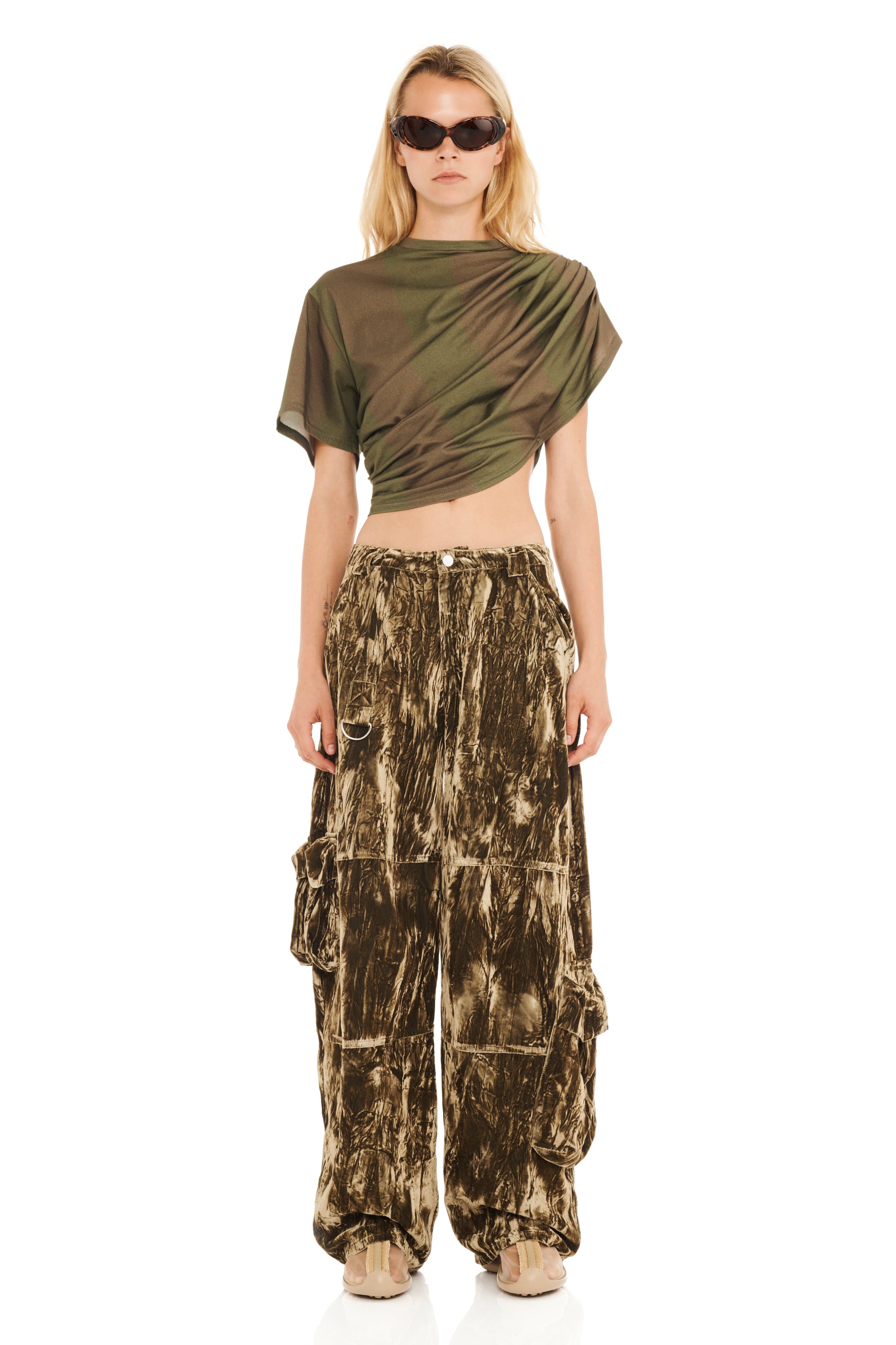 LAWN CARGO PANT MOSS VELVET