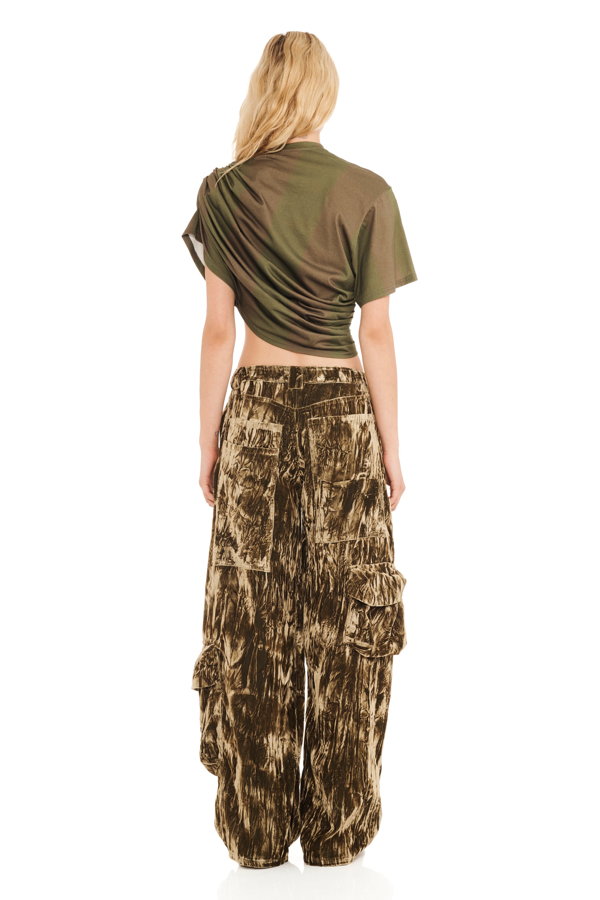 LAWN CARGO PANT MOSS VELVET