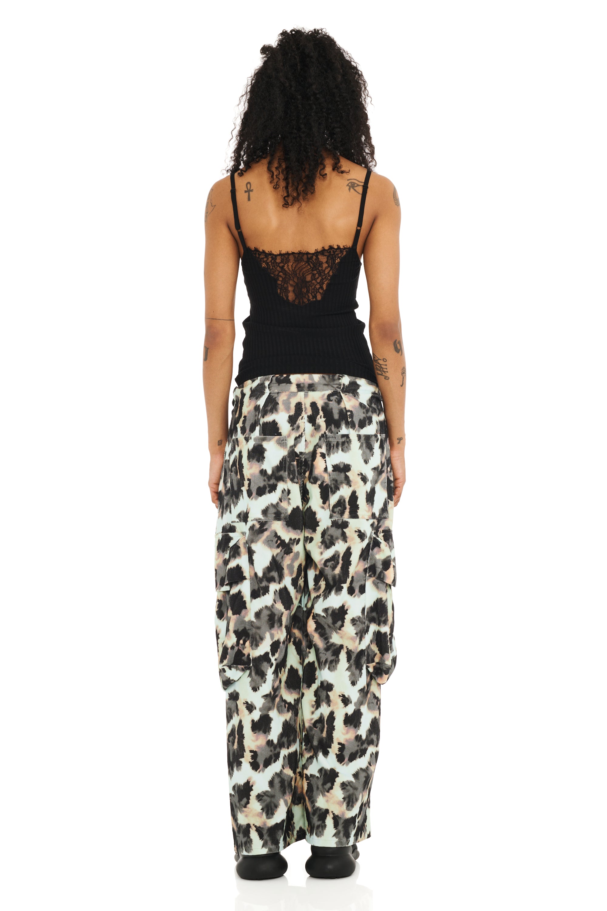 SNOW LEOPARD PLEATED CARGO PANT