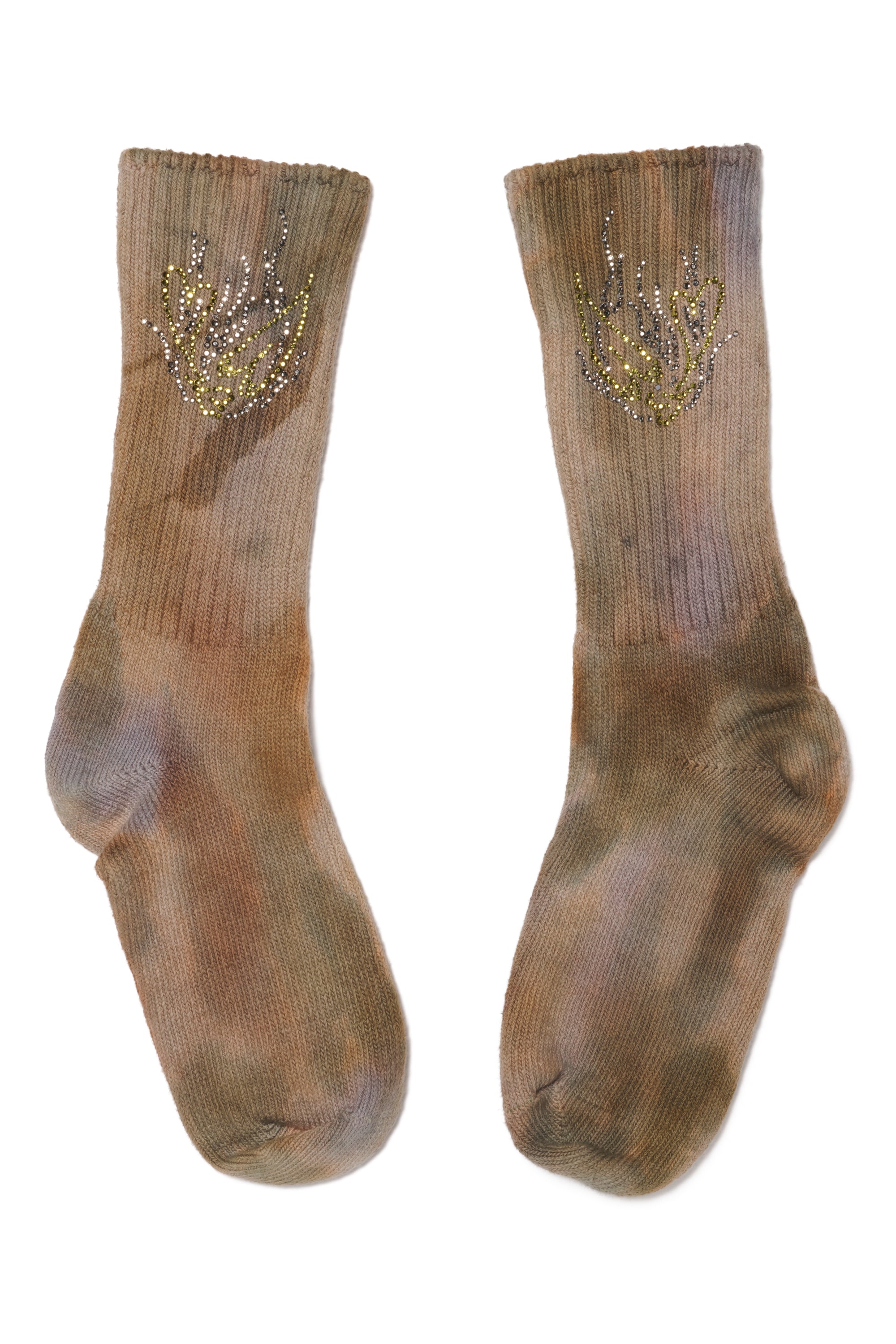 RHINESTONE REISHI AURORA ORGANIC COTTON SOCKS