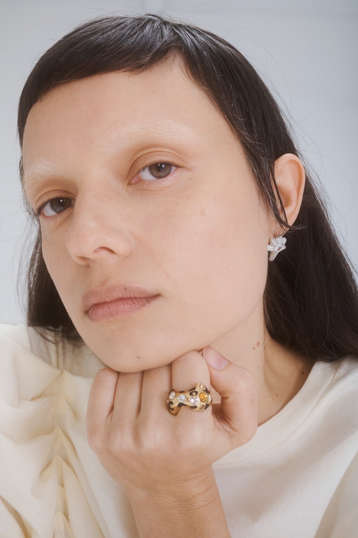 CHEETAH GOLD BAT RING
