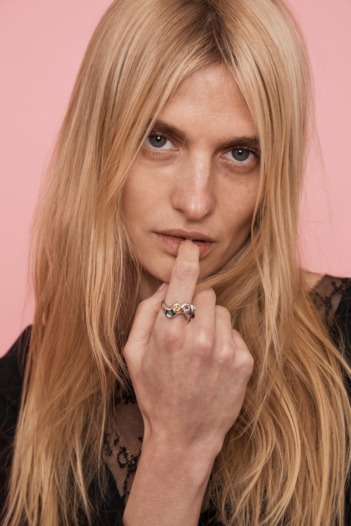 SILVER PASTEL ESME RING