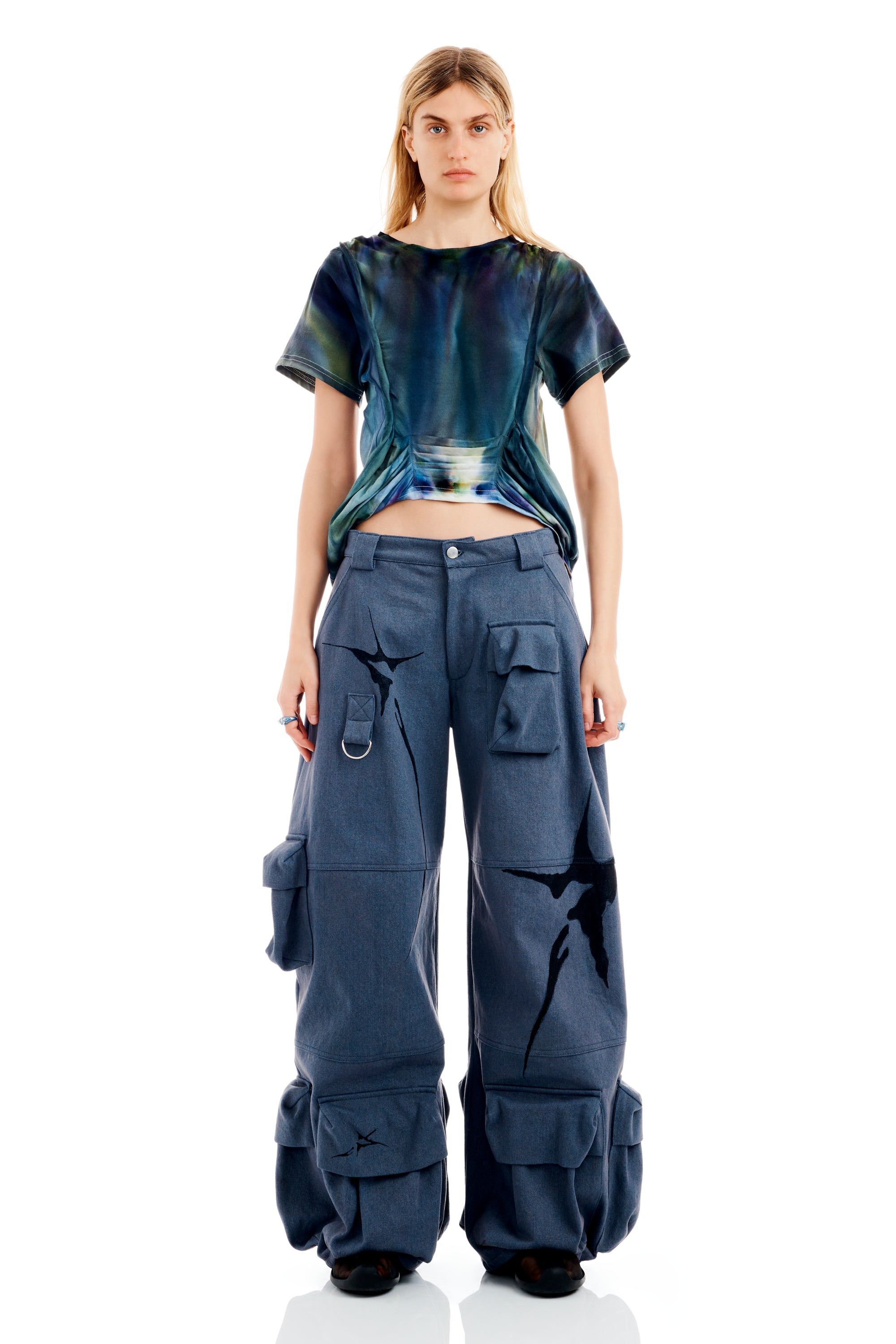 Collina Strada CHARCOAL DENIM GARDEN CARGO PANT