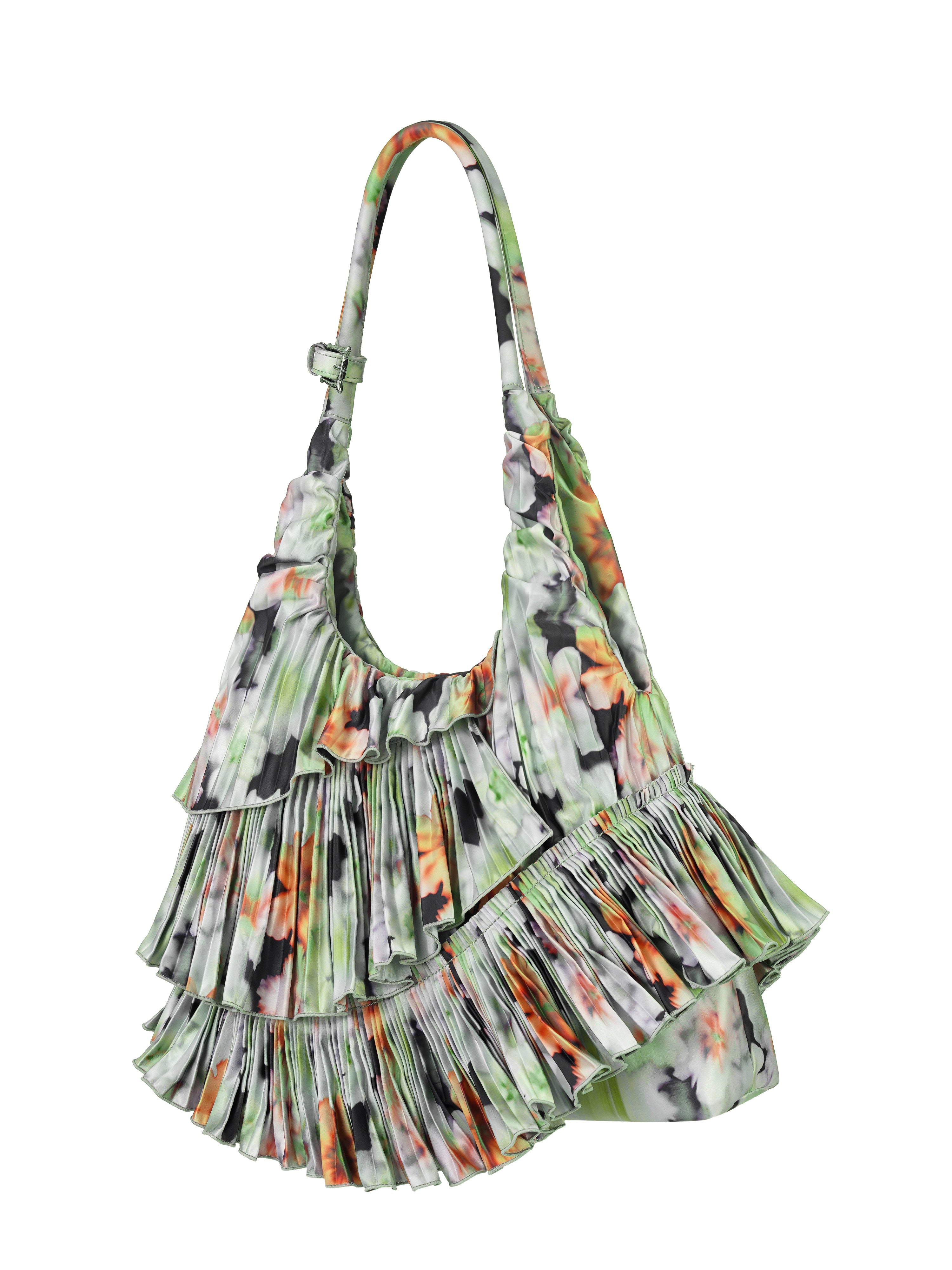 ORANGE BLUR FLORAL CLOUD RINGO BAG