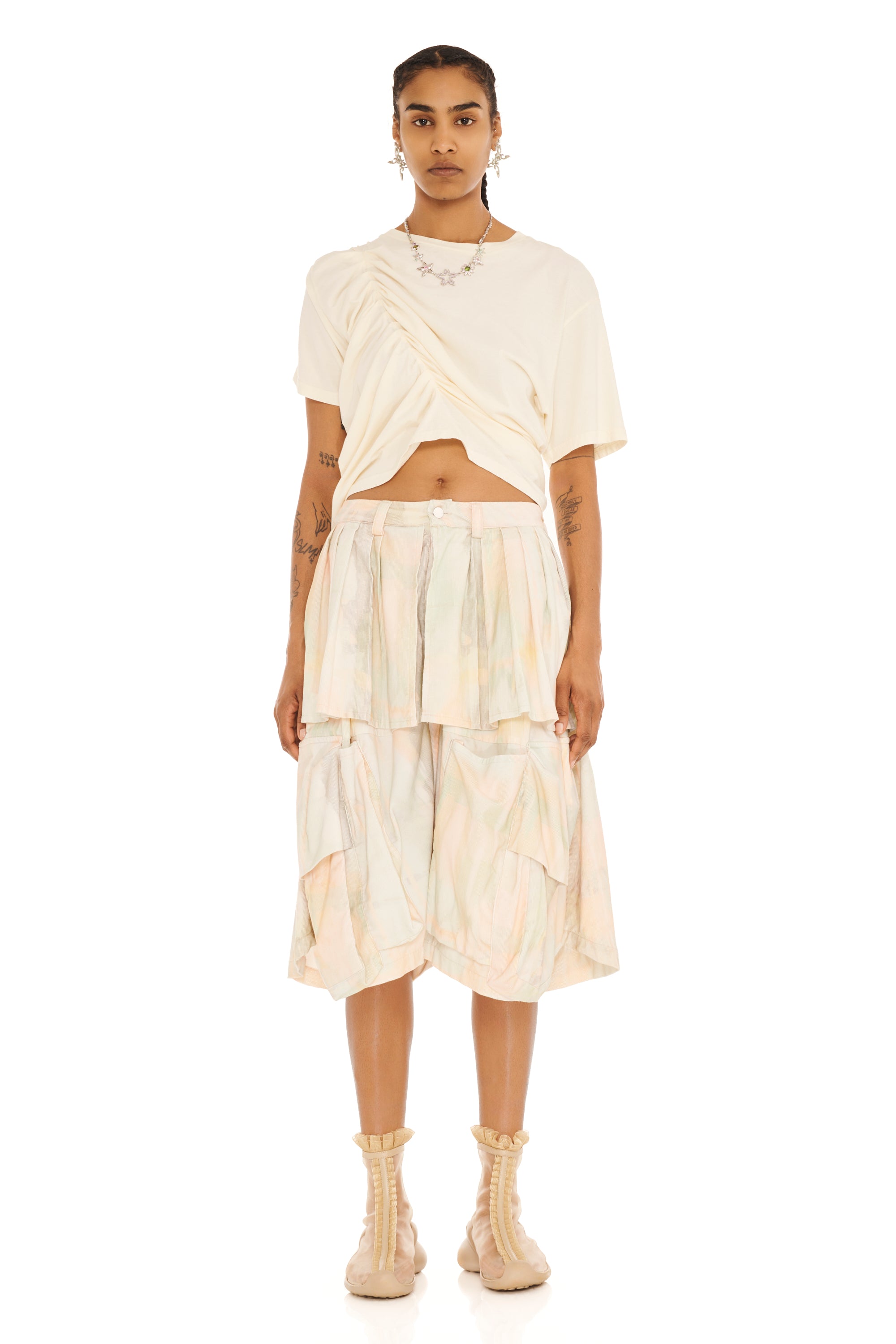 GUA SHA PLAID HAZEL CARGO SHORT