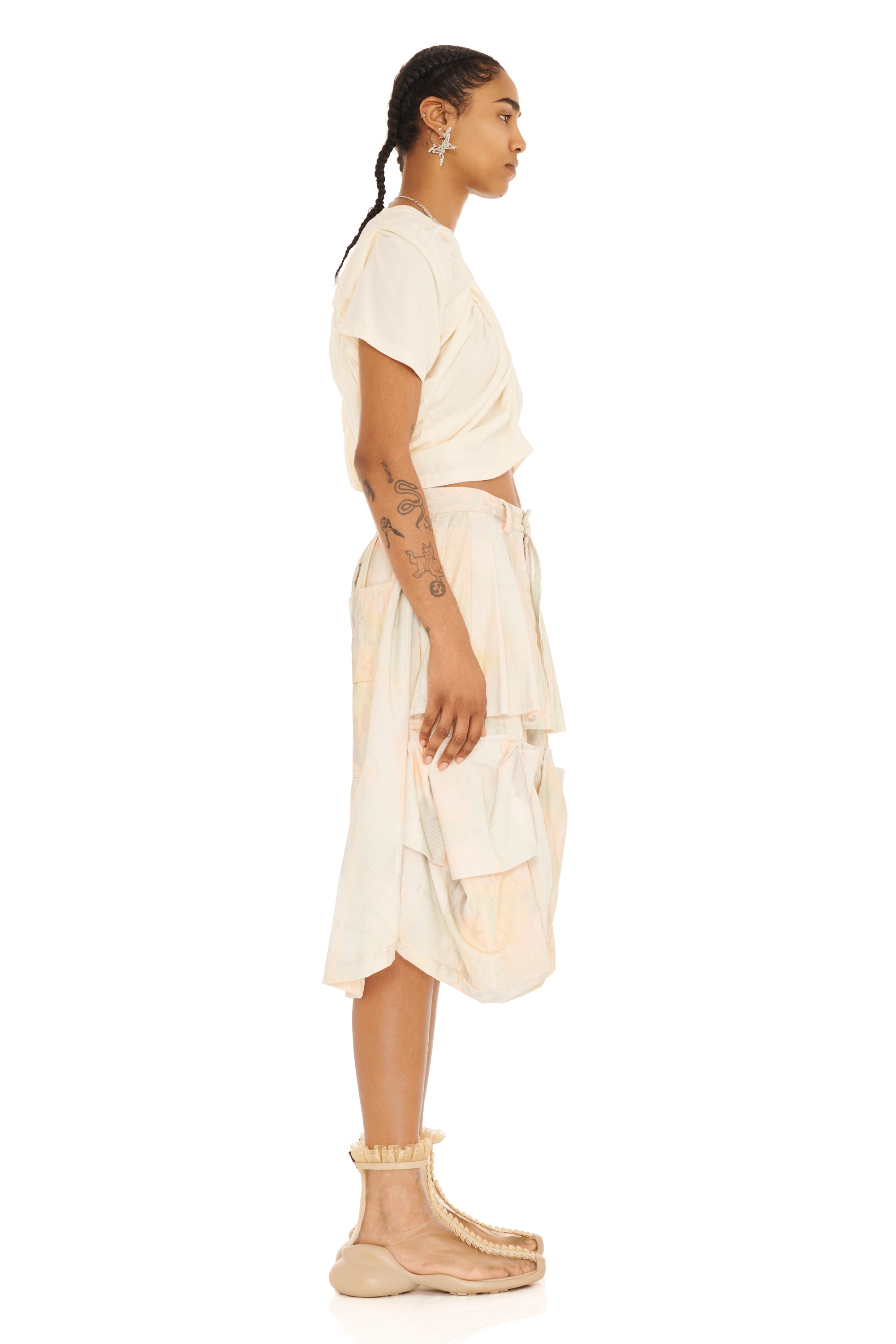GUA SHA PLAID HAZEL CARGO SHORT