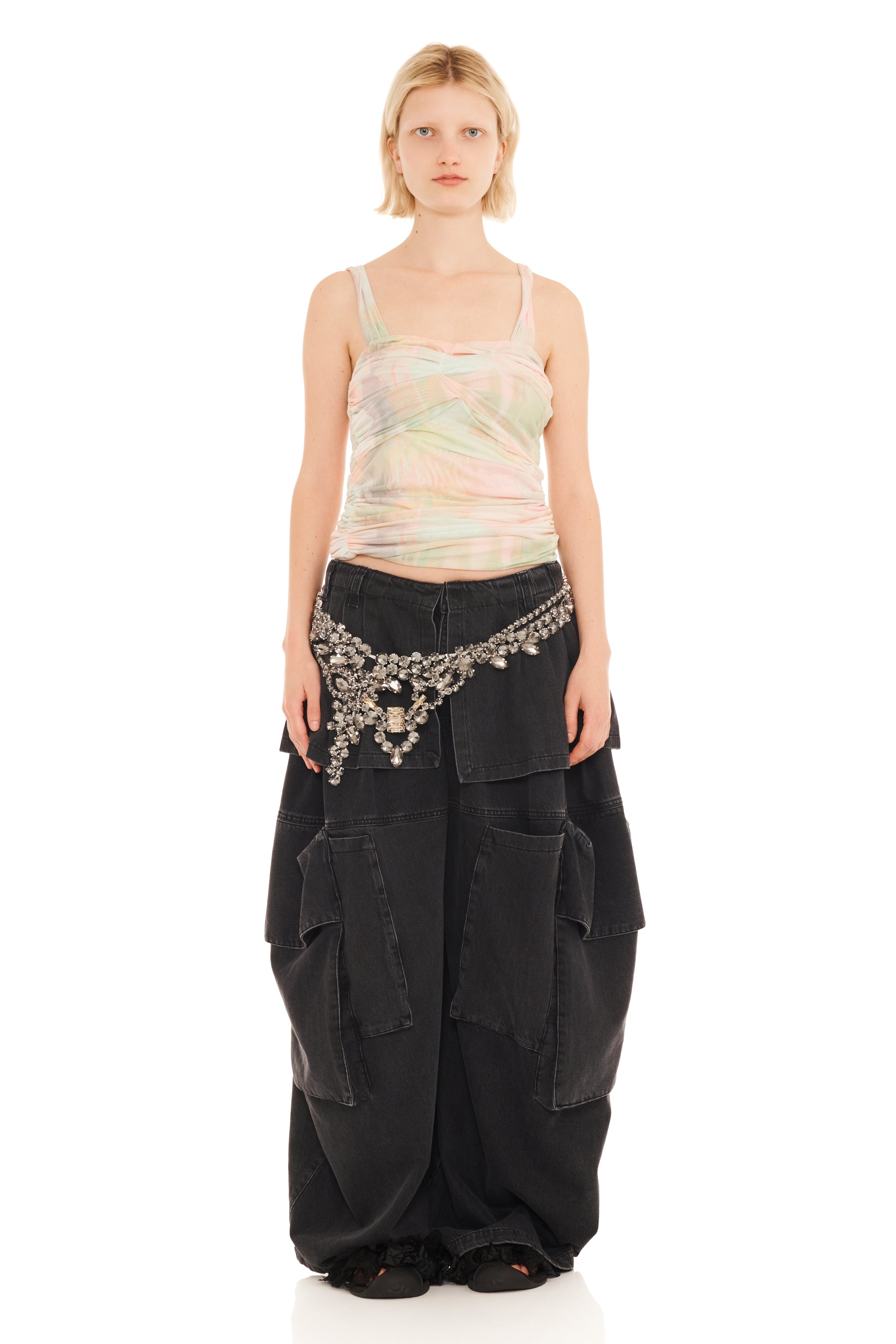 GUA SHA PLAID NETTLE TANK