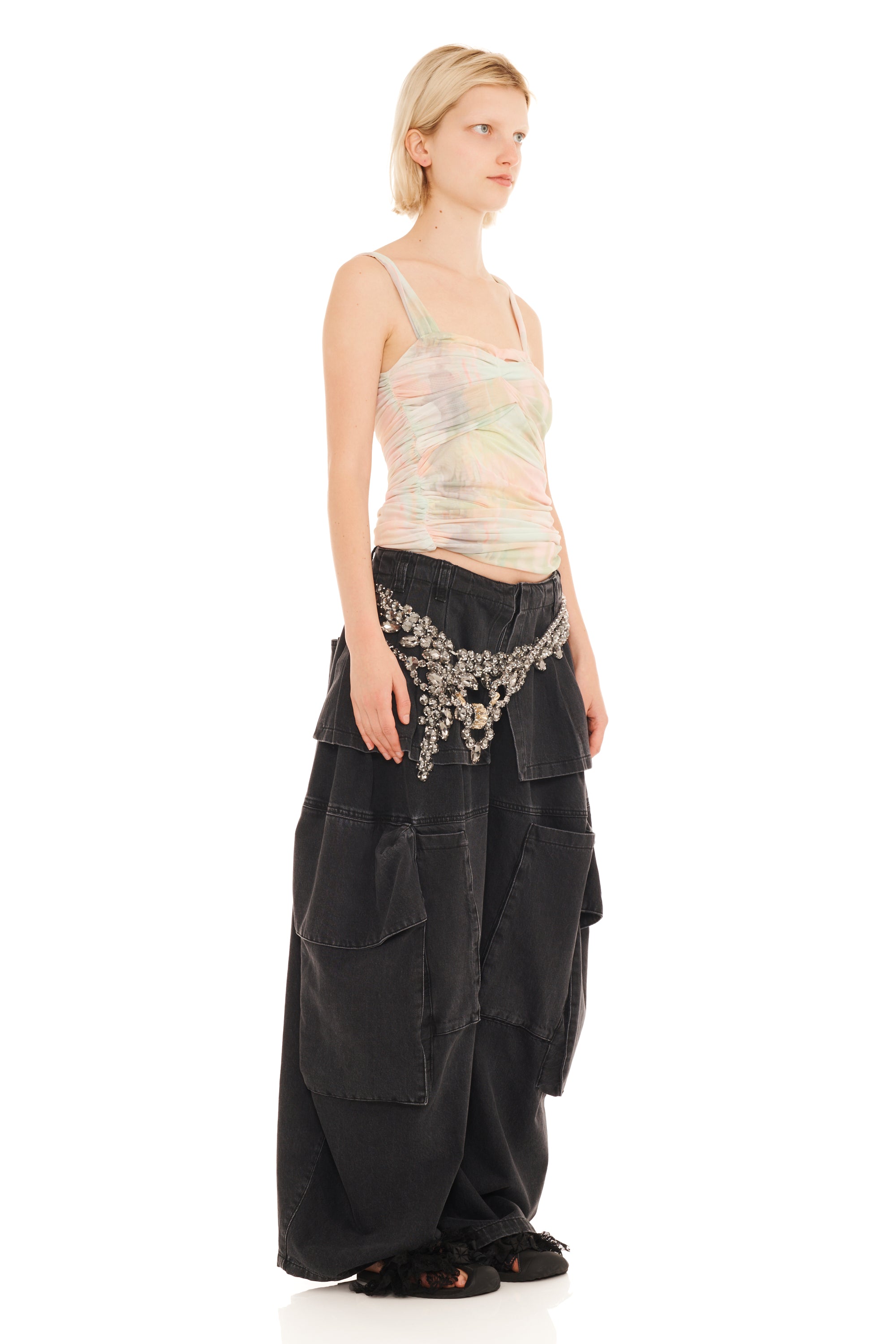 GUA SHA PLAID NETTLE TANK