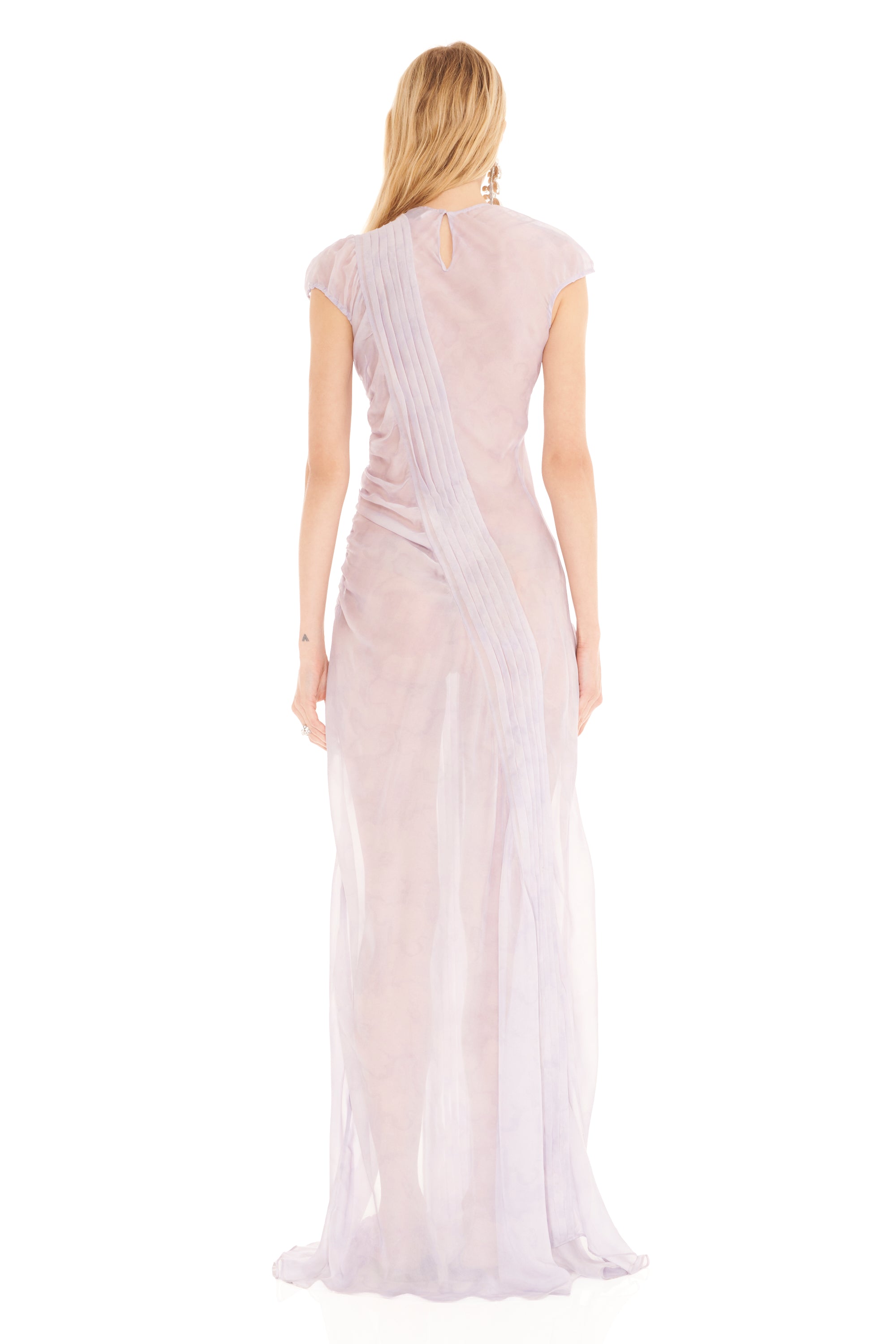 LILAC FLORAL SCRIBBLE OYINDA DRESS