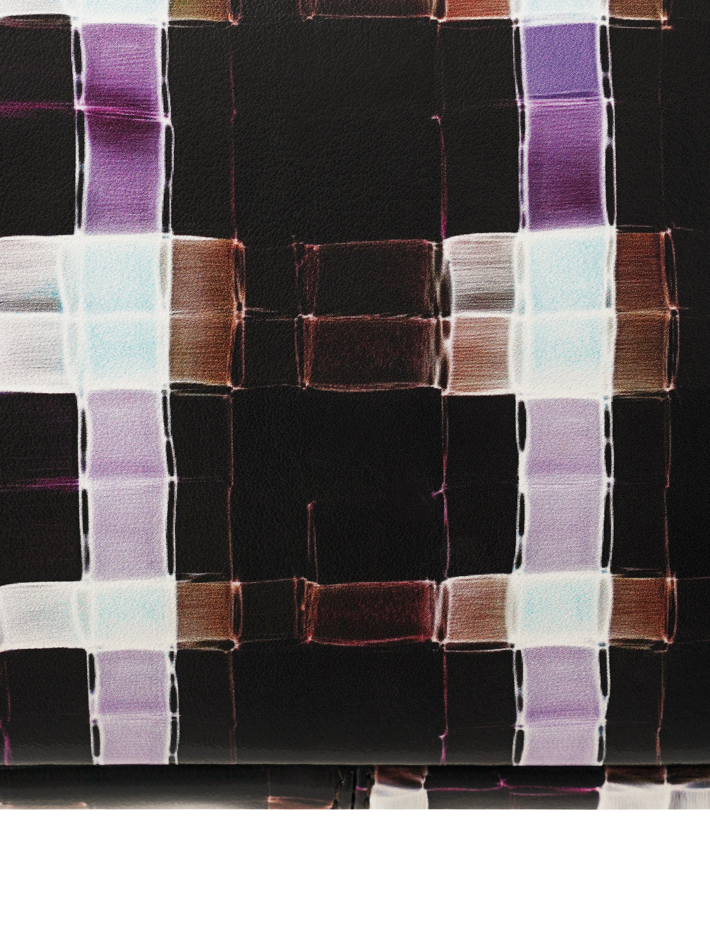 CHOCOLATE PAINTED PLAID BAGUETTE BAG