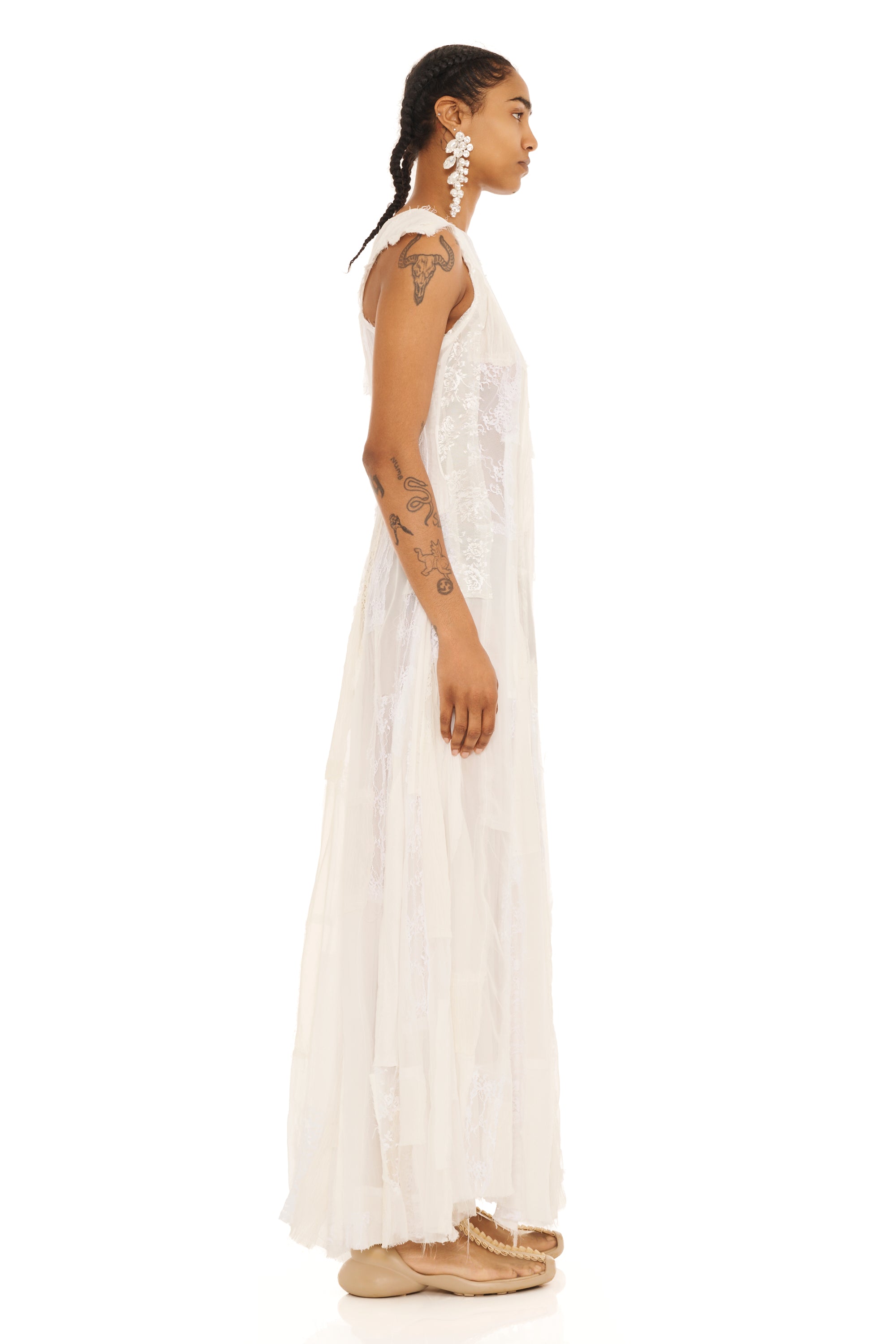 WHITE DEADSTOCK PRIMROSE DRESS