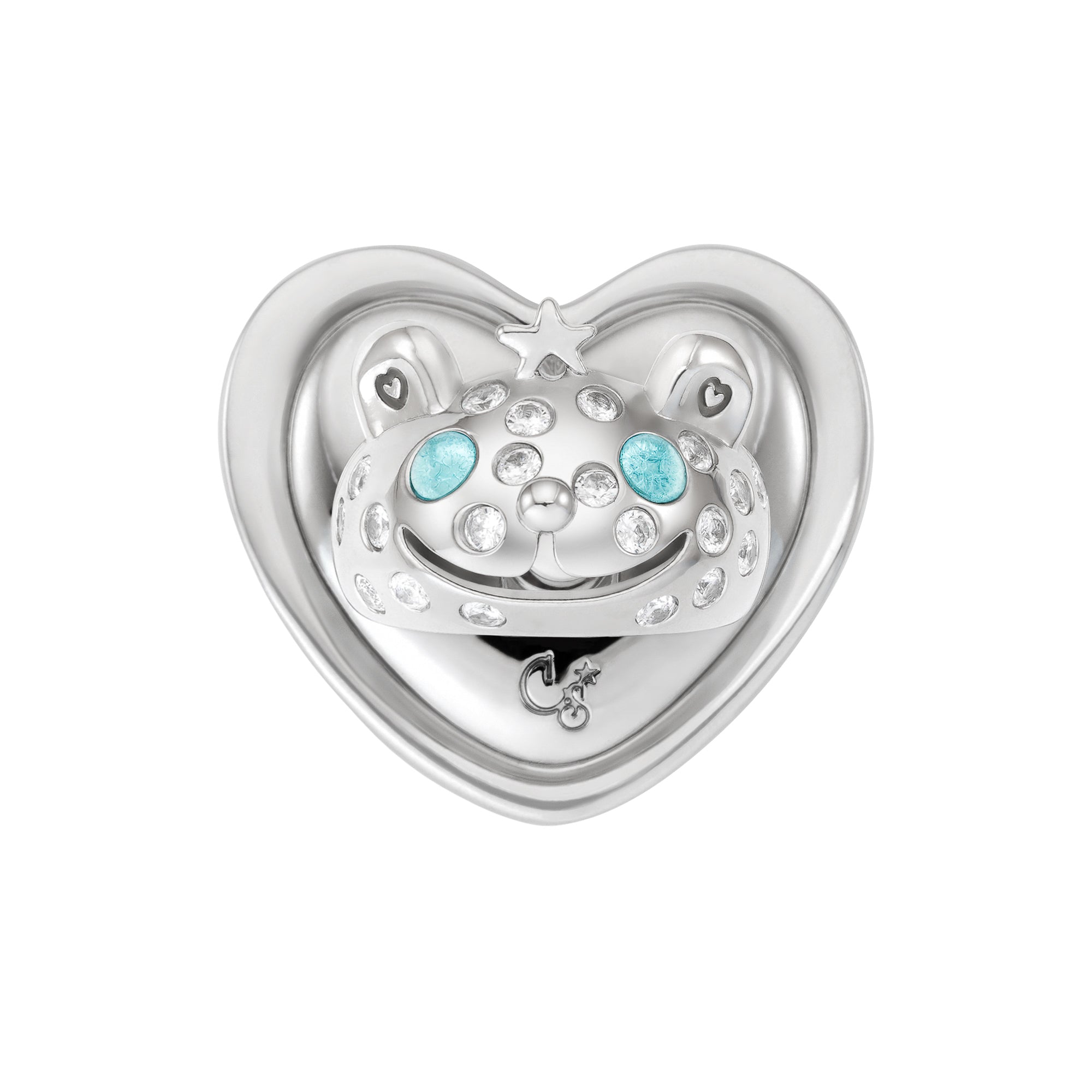 SILVER PRINCESS BEAR GRIP RING
