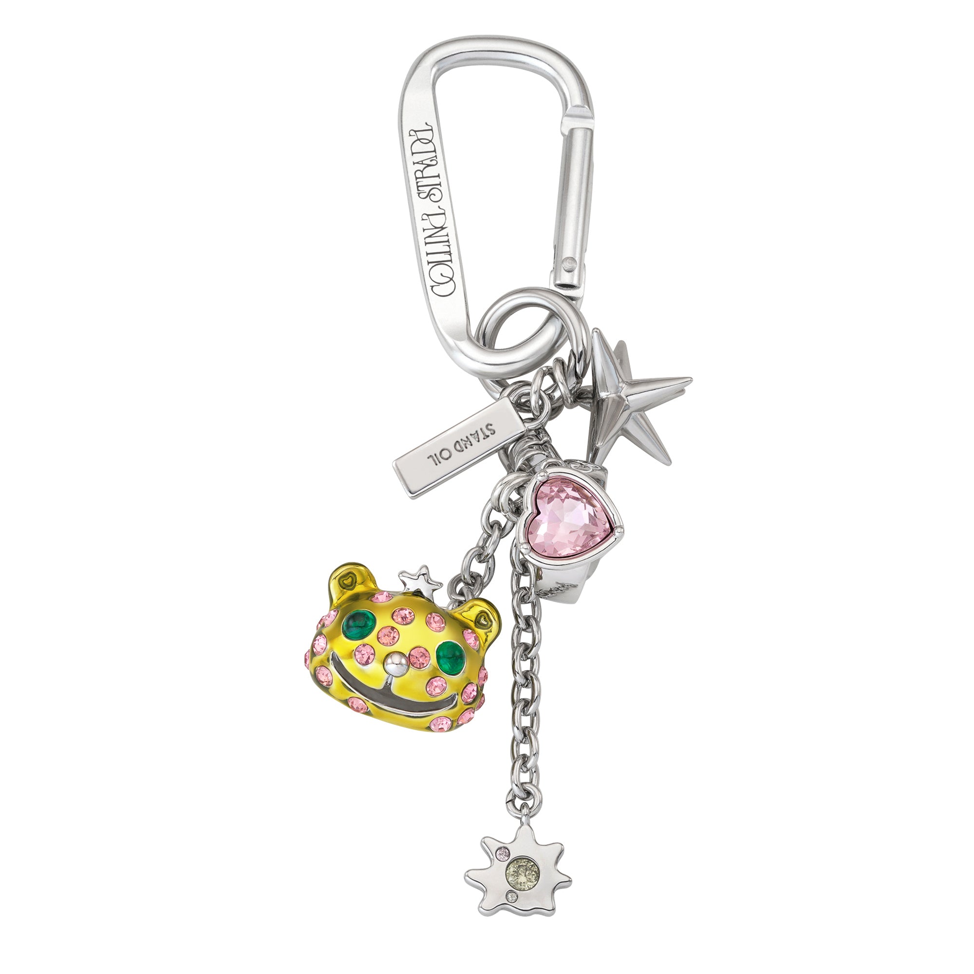 SILVER PRINCESS BEAR KEYRING