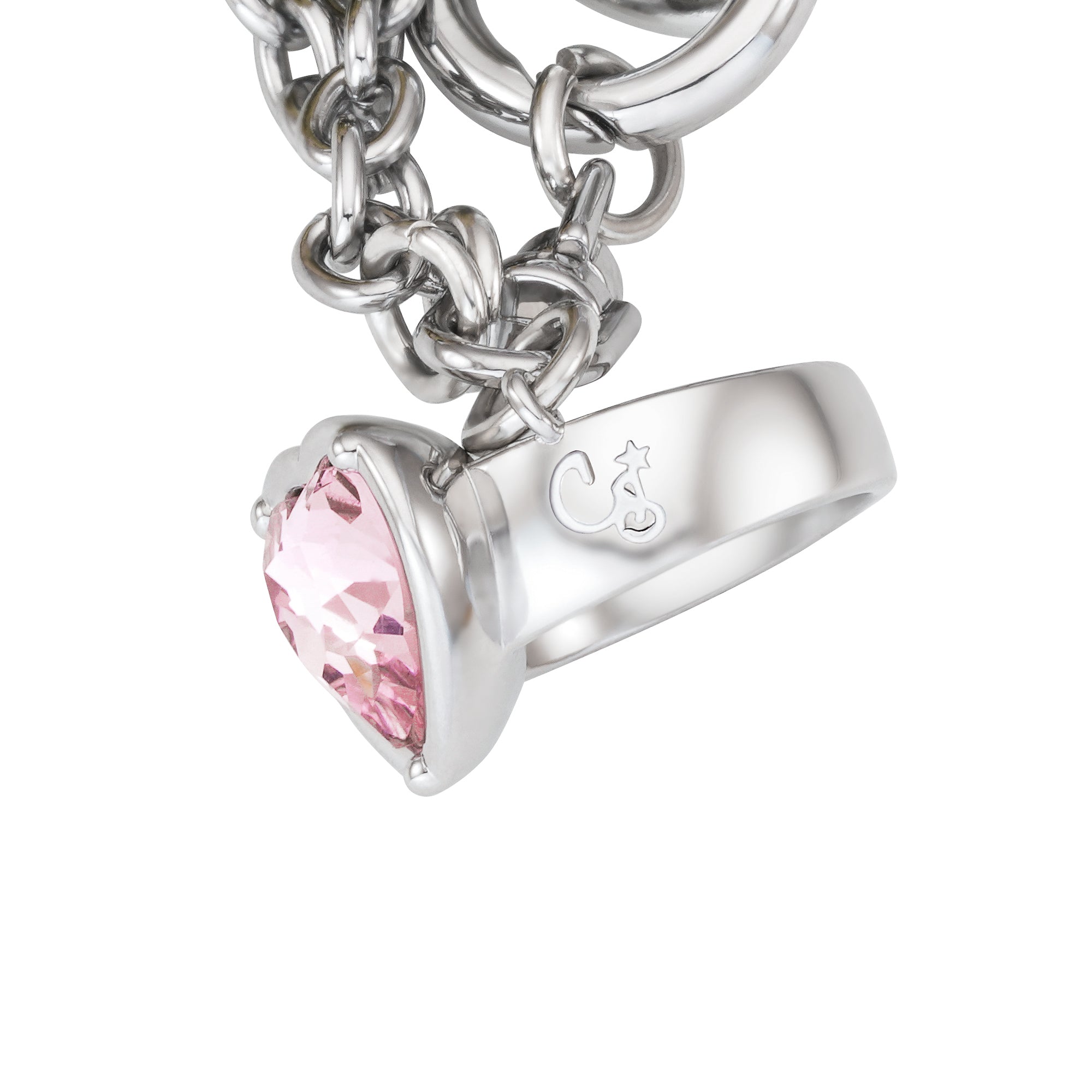 SILVER PRINCESS BEAR KEYRING