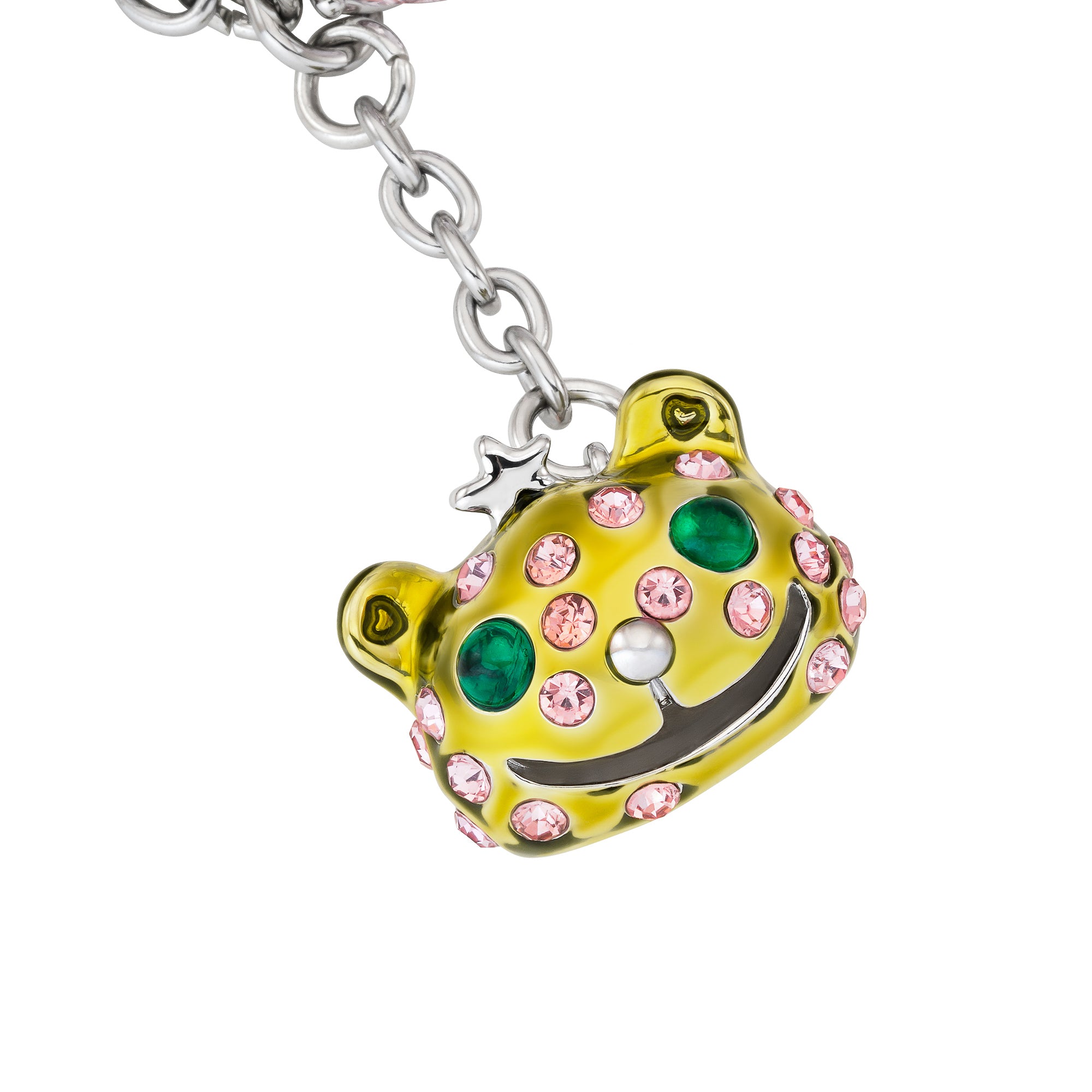 SILVER PRINCESS BEAR KEYRING