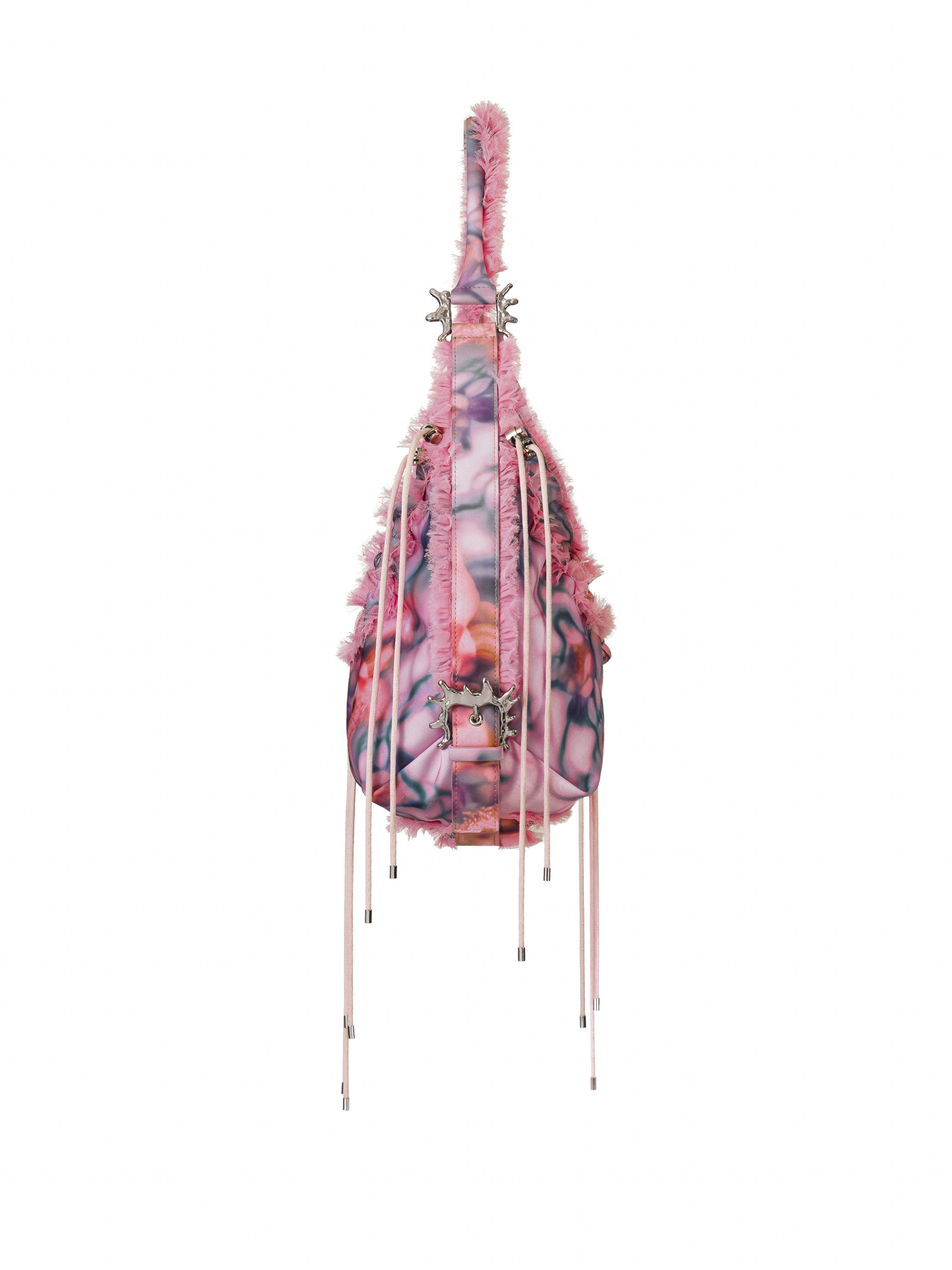 PINK BARBED FLORAL STAR MUSHY BAG