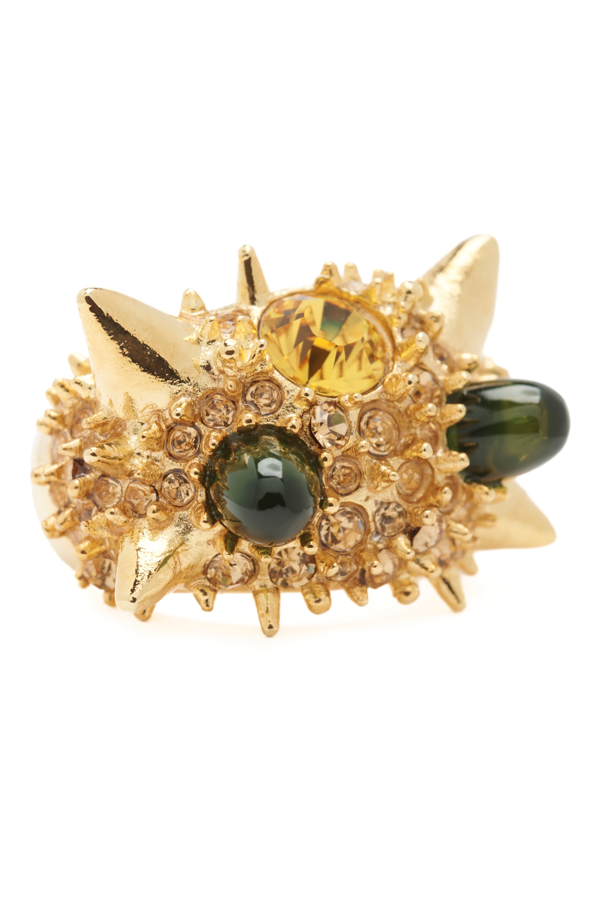 GOLD ALIEN SPIKE RING