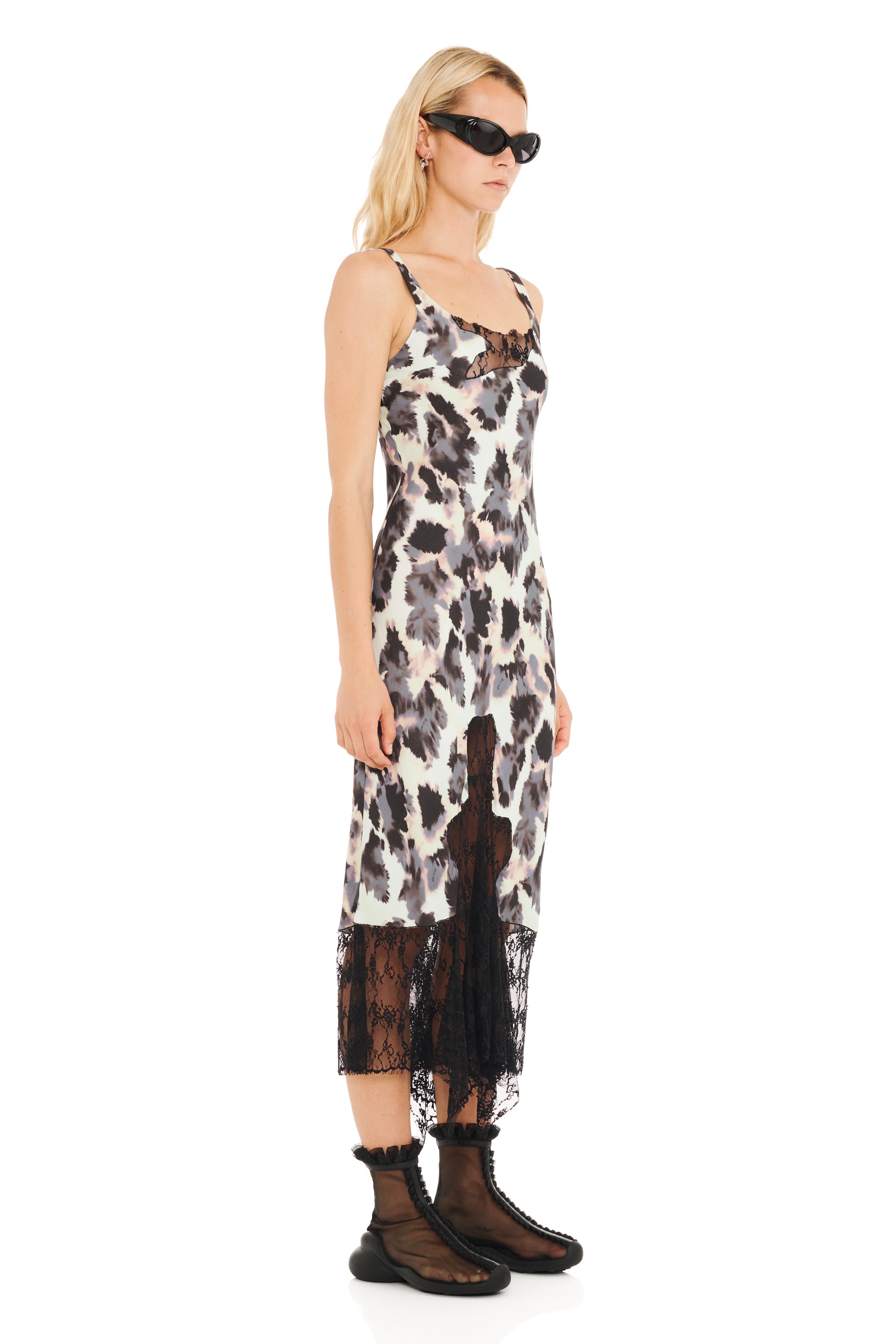 SNOW LEOPARD ANEMONE DRESS