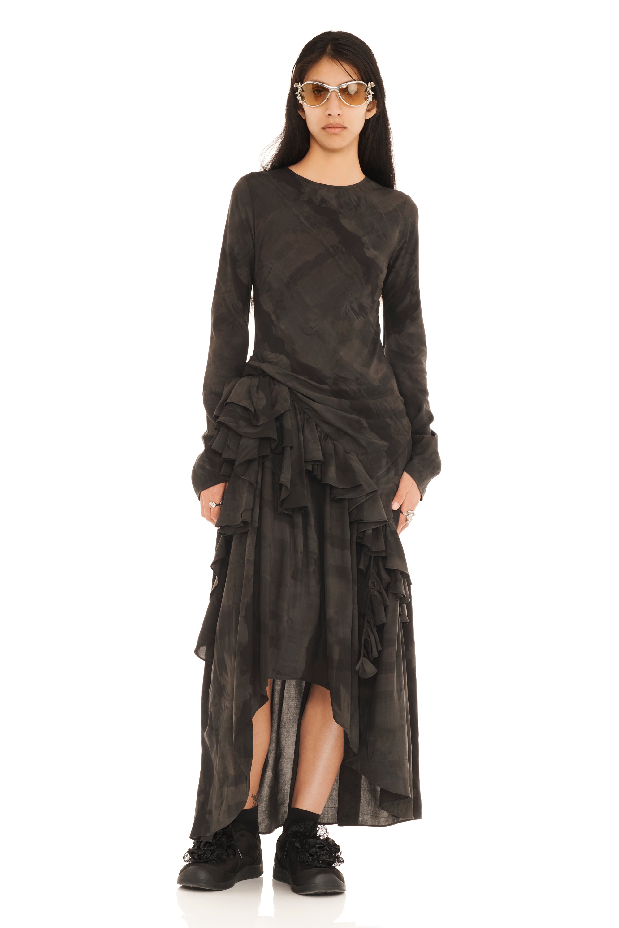 BLACK GUA SHA ATHENA DRESS